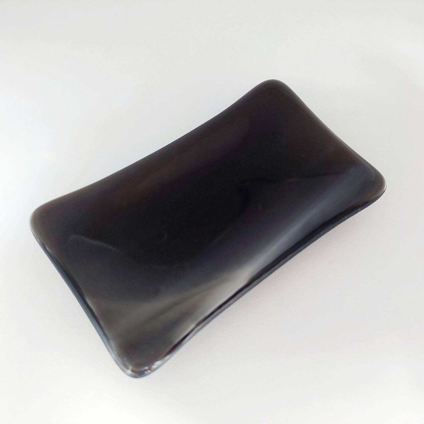 Stone Grey Glass Soap Dish Handcrafted in the Lake District