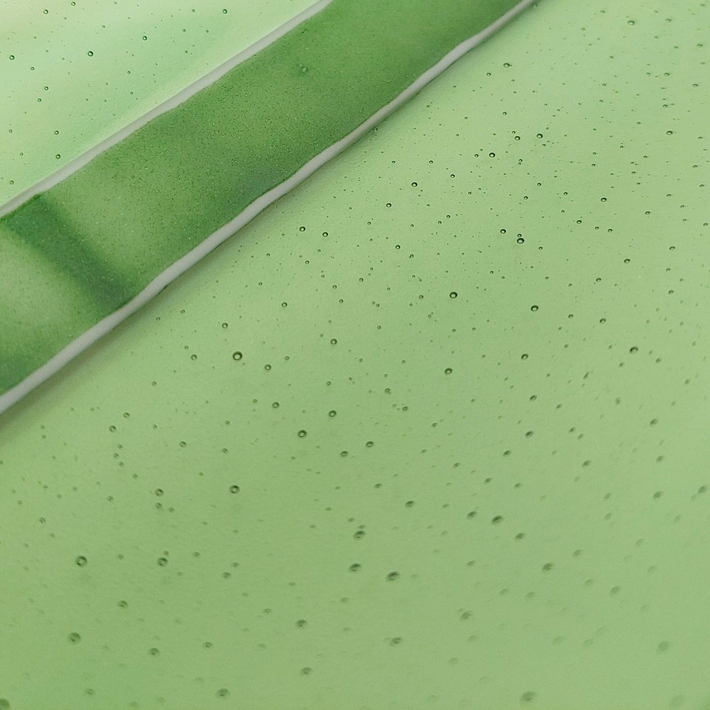Fern Green Glass Art Plate, Handmade Pale Green Fused Glass Platter, Minimalist Coffee Table Trinket Dish, Natural Green Living Room Décor