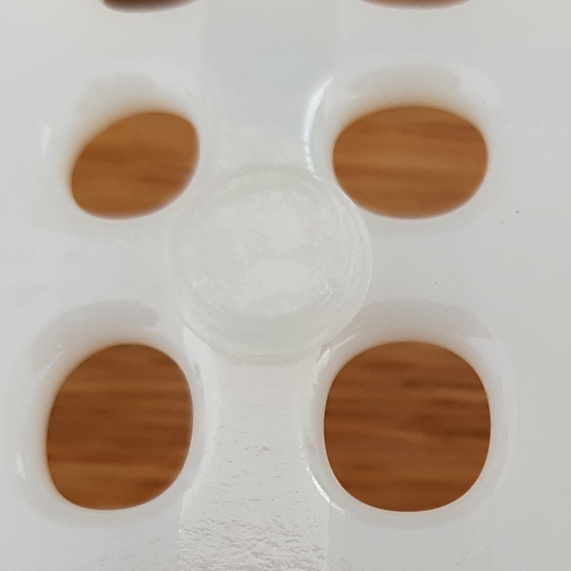 Handmade White Glass Soap Dish with Holes, Monochrome Bathroom Decor