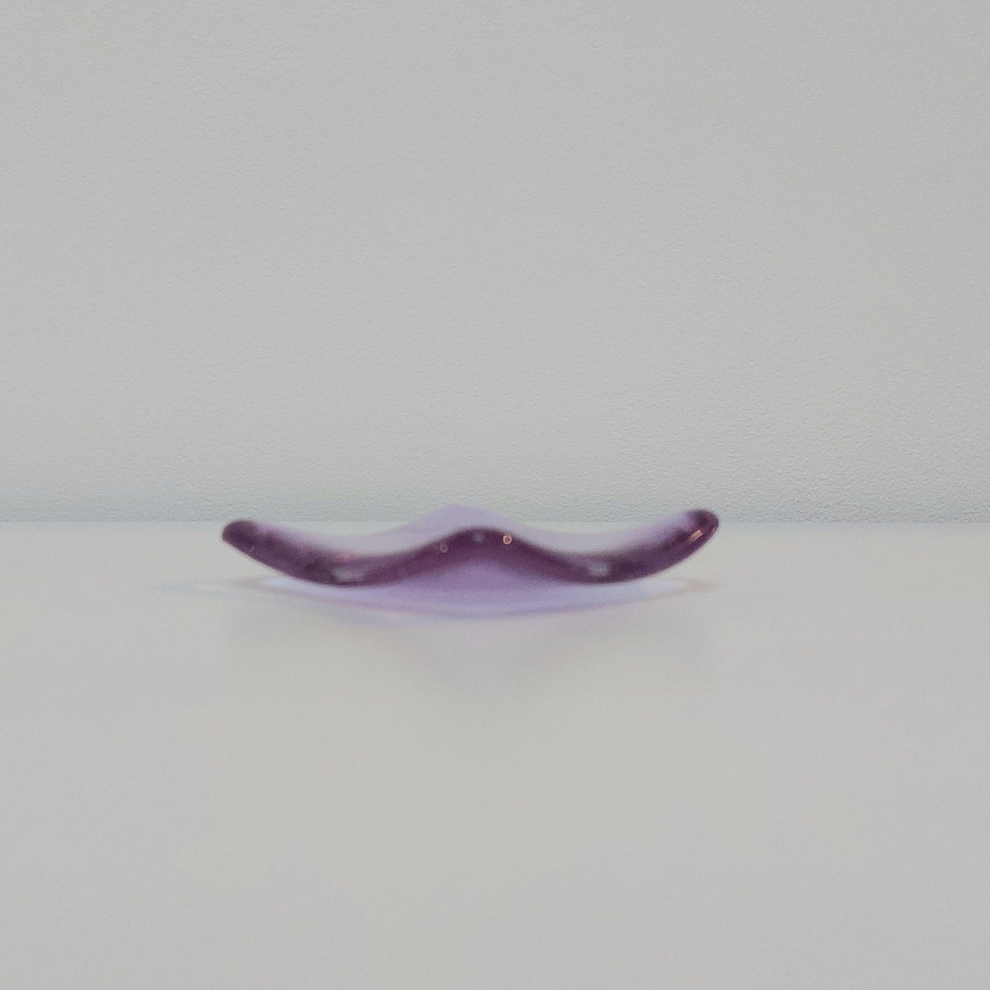 Lilac Glass Heart Ring Dish, Love in the Lakes Light Purple Fused Glass Trinket Dish, Small Bedside Table Earring Bowl, Lilac Bedroom Décor