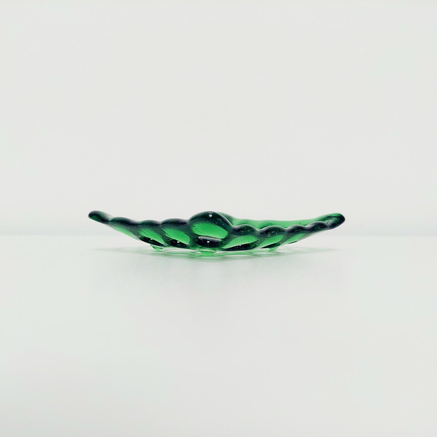 Light Green Glass Soap Dish with Holes