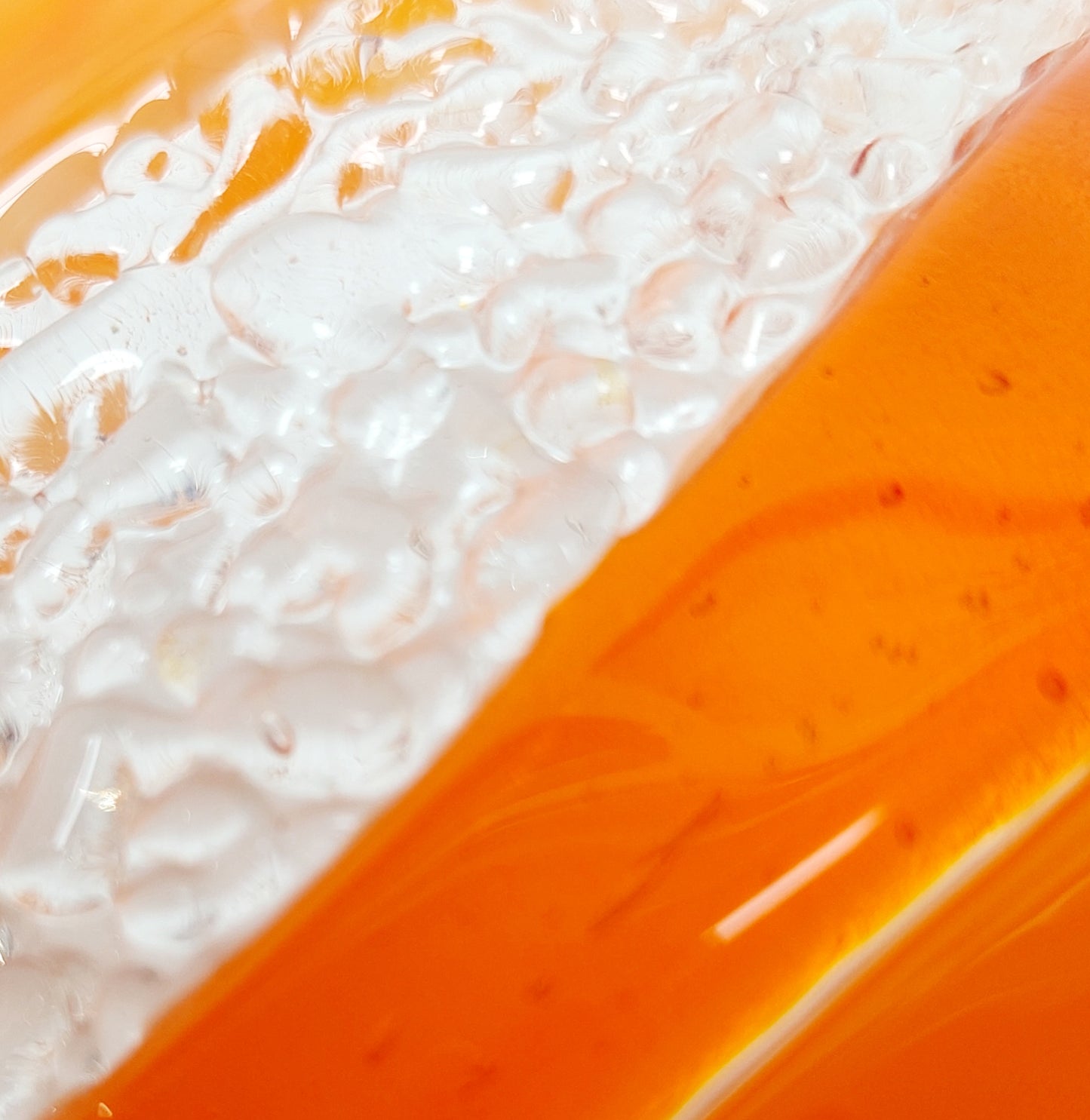 Orange Glass Art Curve, Handmade Textured Fused Glass Ornament, Freestanding Orange Glass Suncatcher, Candle Screen, Orange Décor