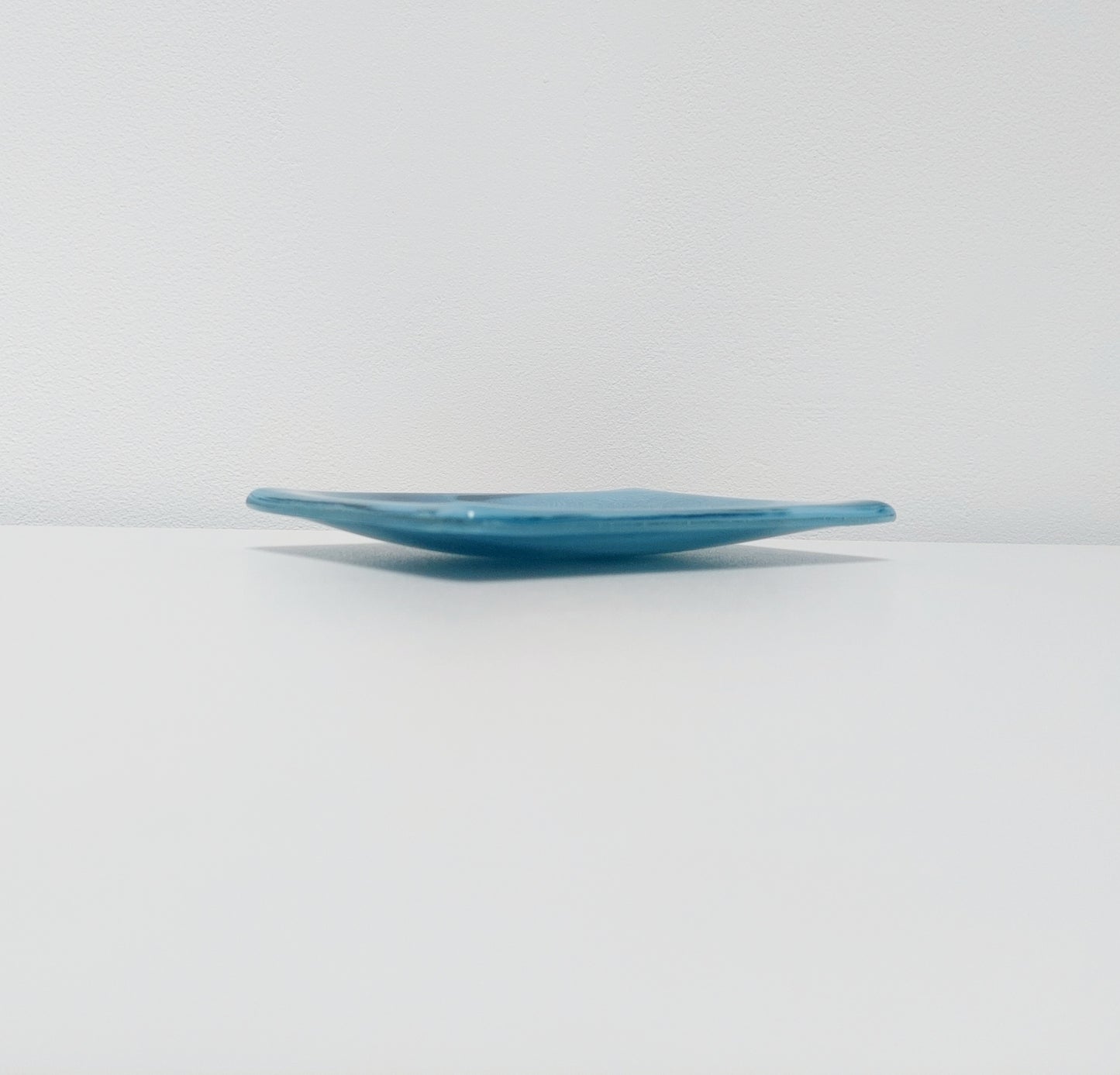 Derwent Water Glass Art Dish, Handmade Marine Blue Trinket Dish