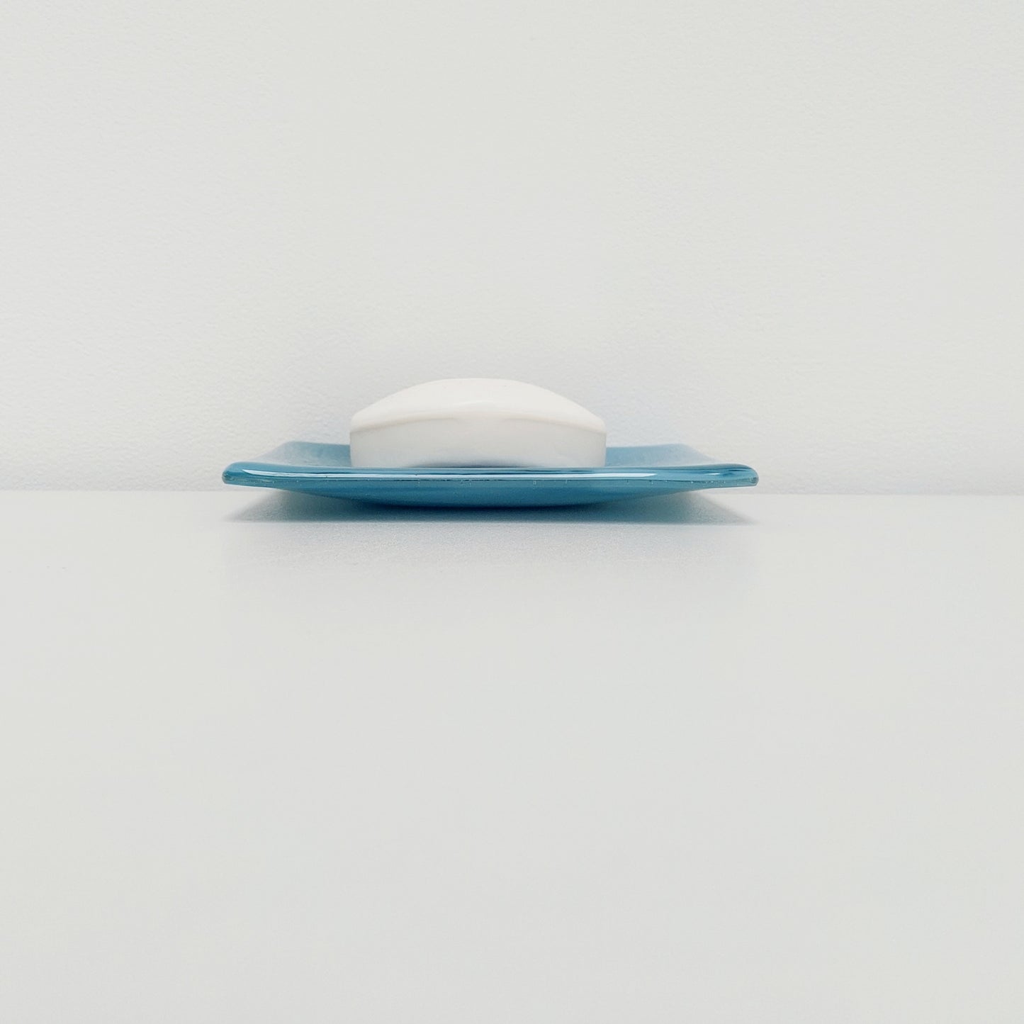 Derwent Water Glass Art Dish, Handmade Marine Blue Trinket Dish