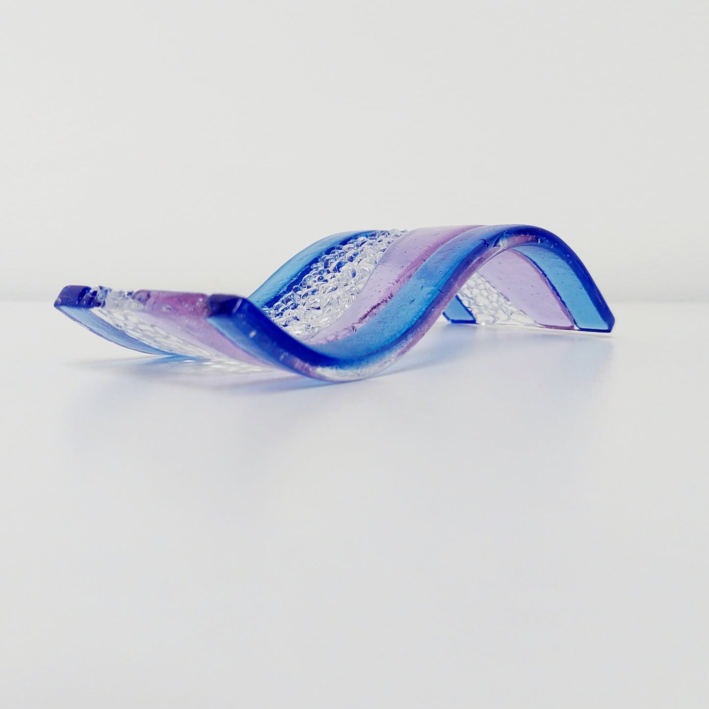 Lilac and Blue Glass Wave