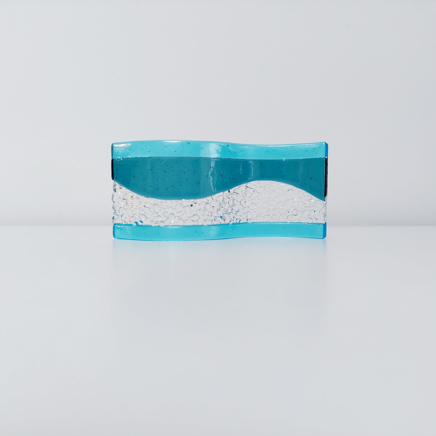 Small Sea Blue & Turquoise Glass Wave