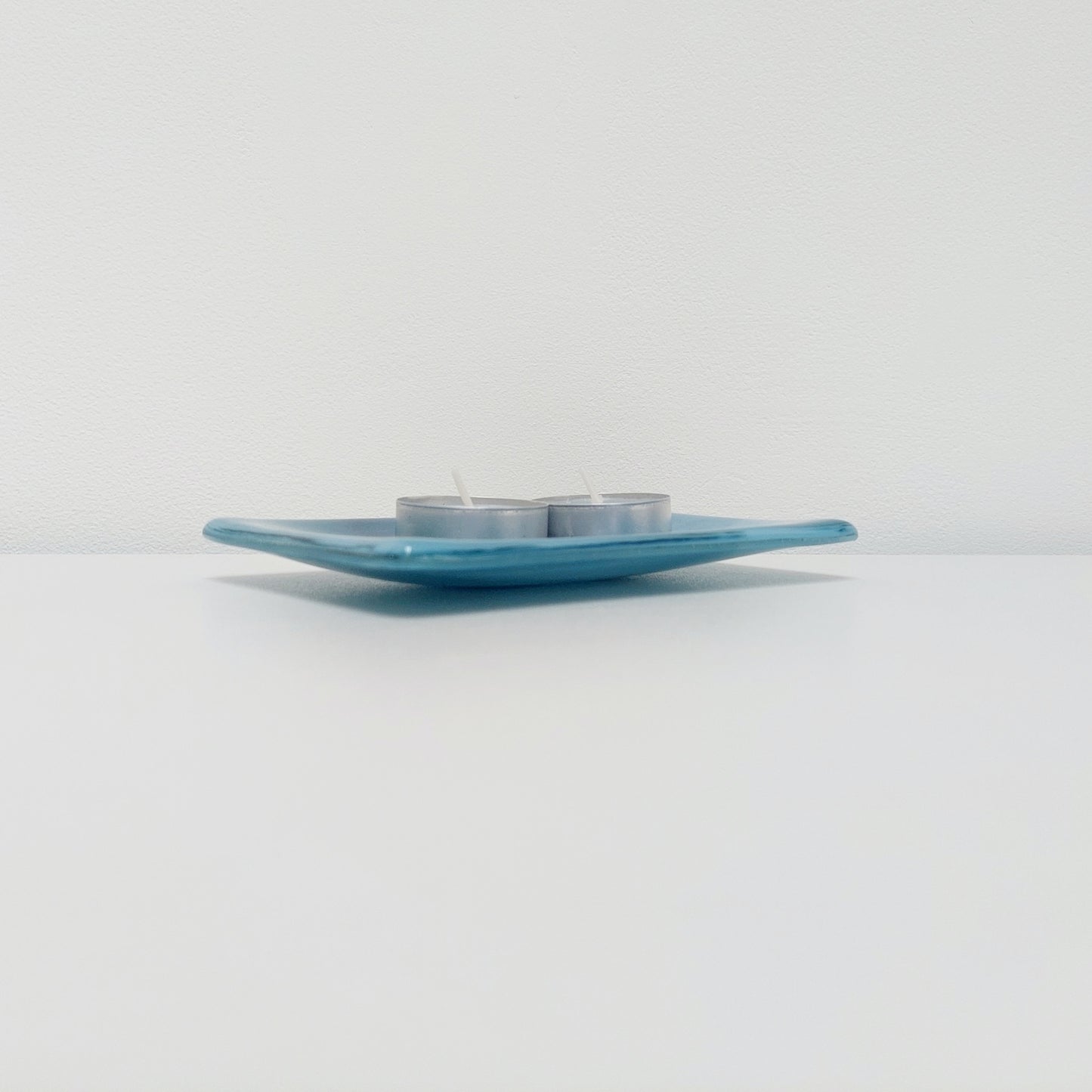 Derwent Water Glass Art Dish, Handmade Marine Blue Trinket Dish