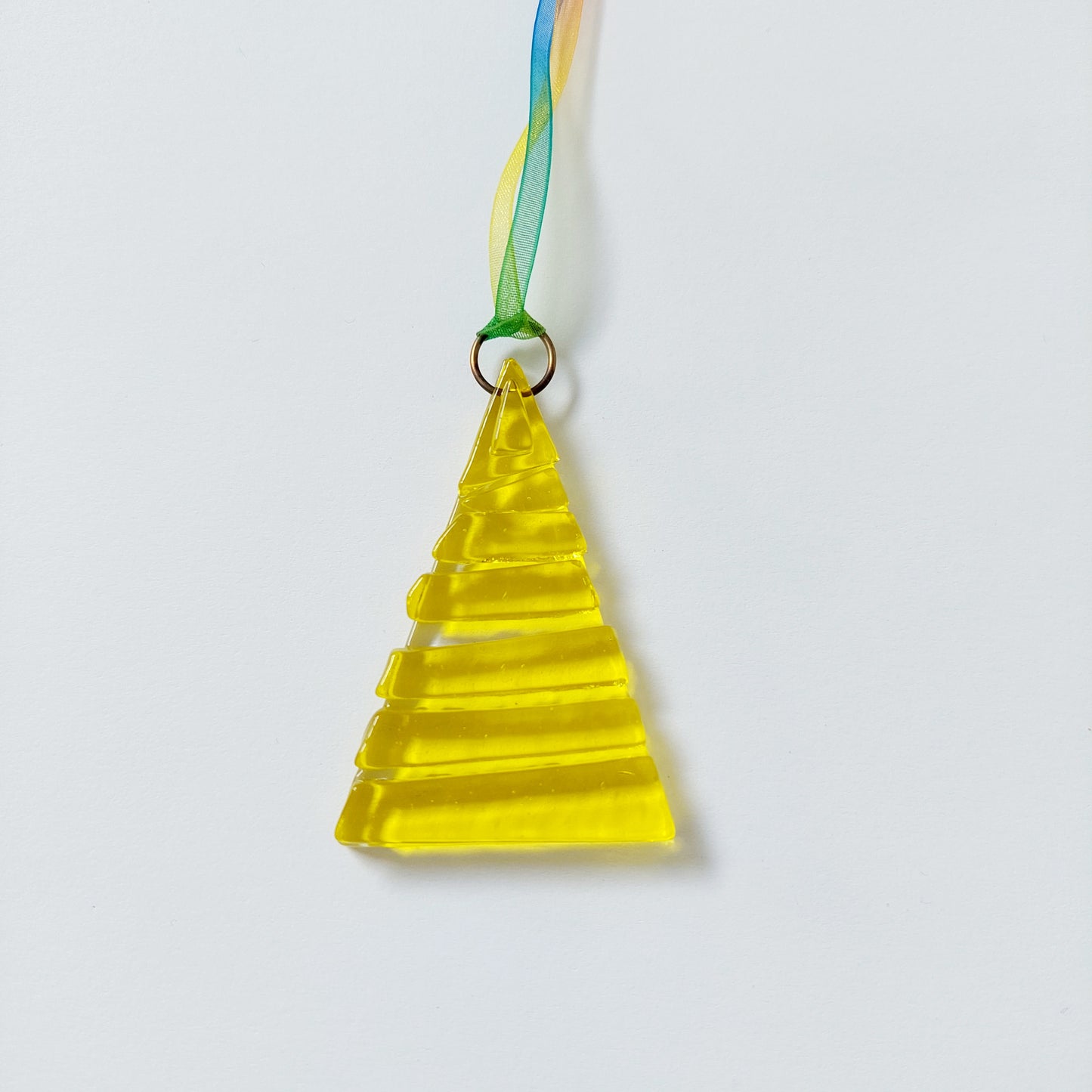 Handmade Yellow Glass Christmas Tree