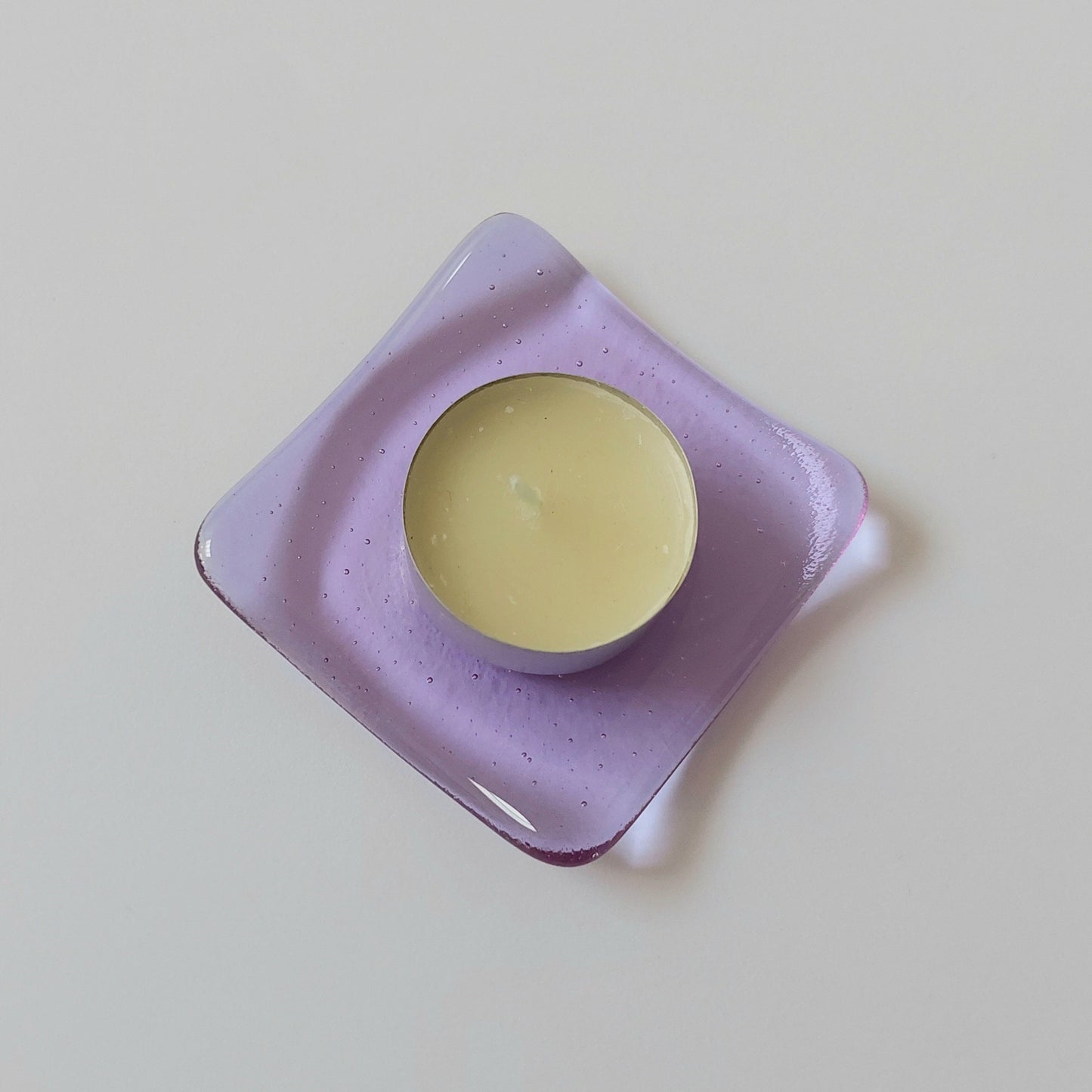 Lilac Glass Heart Ring Dish, Love in the Lakes Light Purple Fused Glass Trinket Dish, Small Bedside Table Earring Bowl, Lilac Bedroom Décor