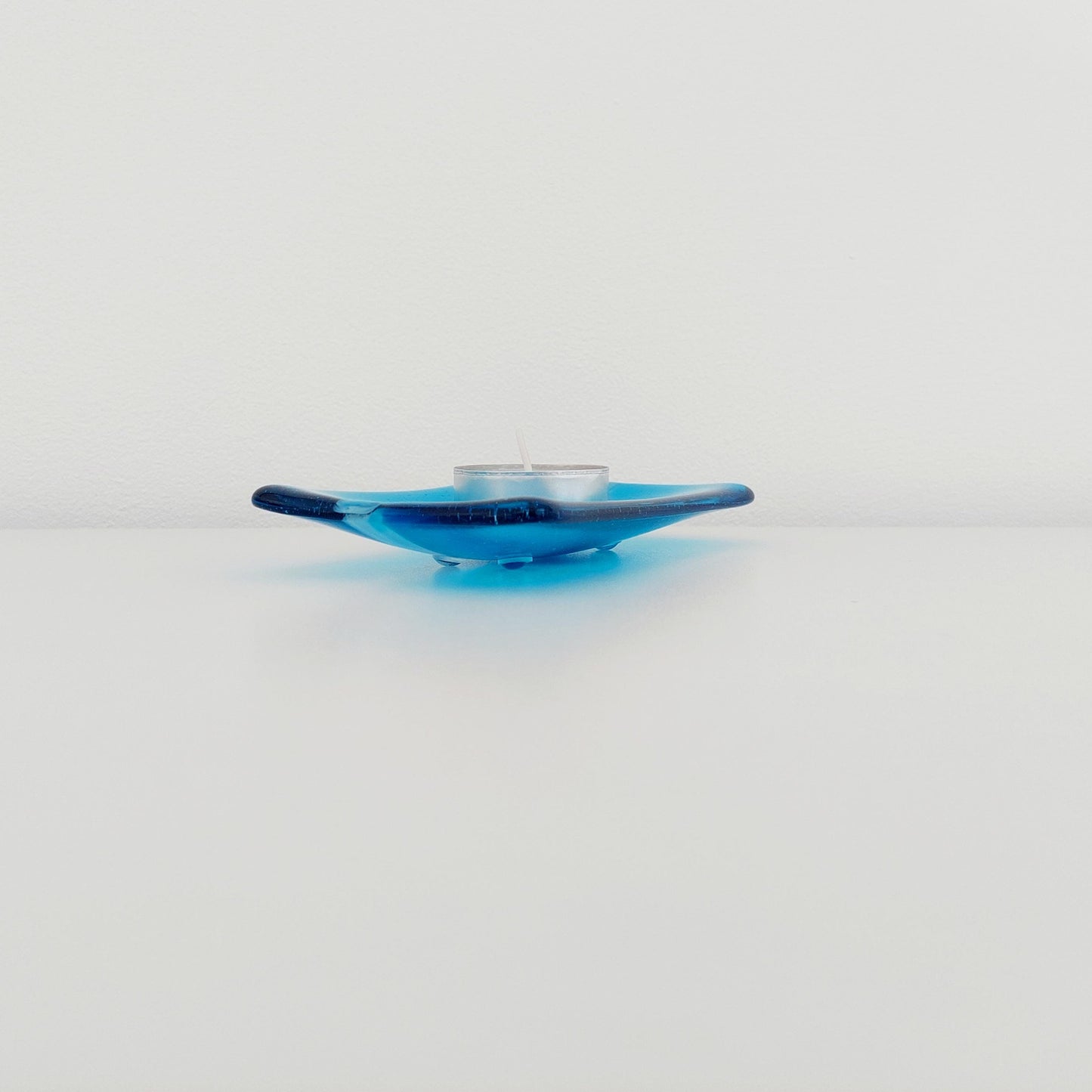 Turquoise Glass Art Soap Dish Handcrafted in the Lake District