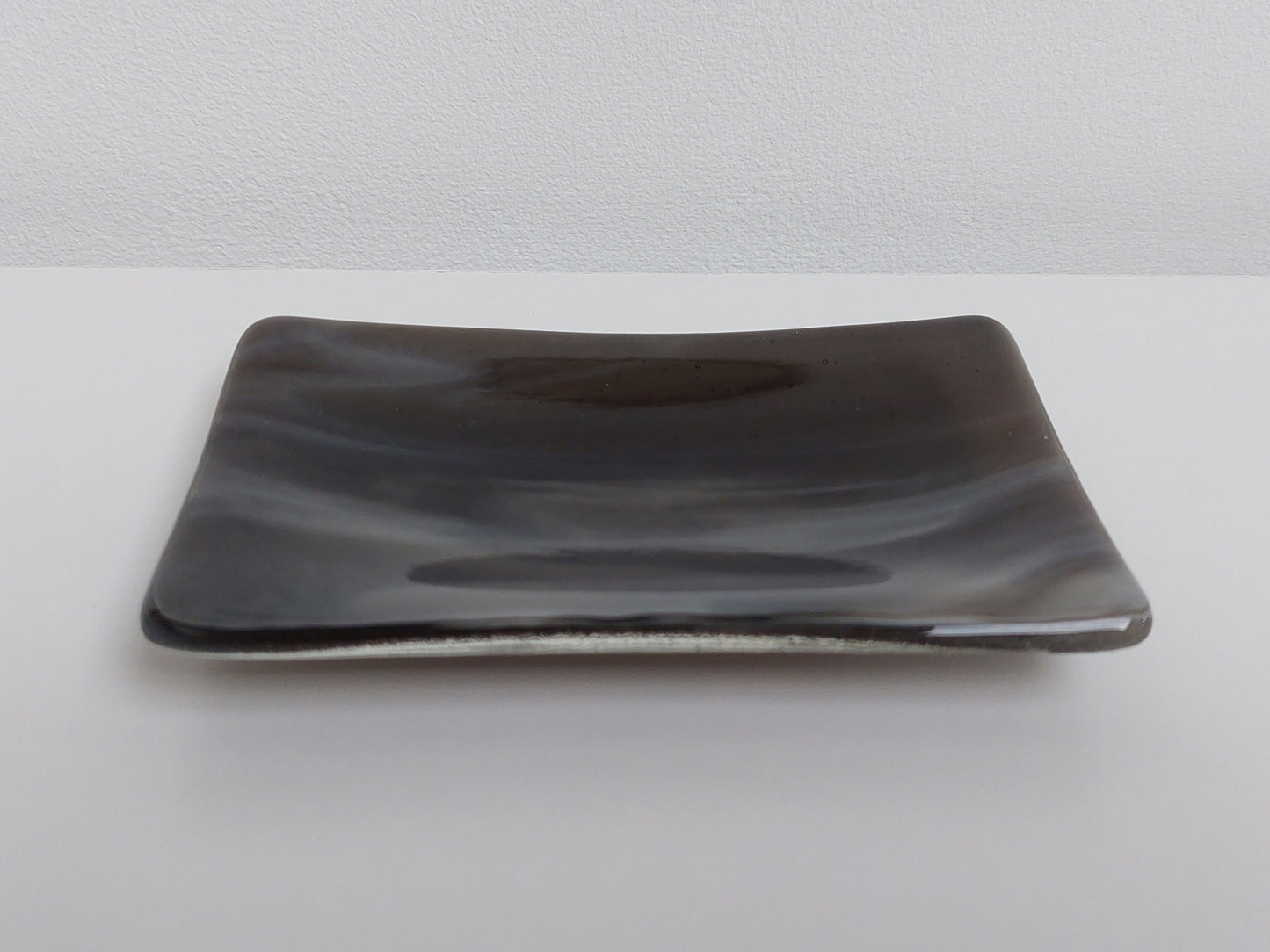 Stone Grey Glass Soap Dish Handcrafted in the Lake District