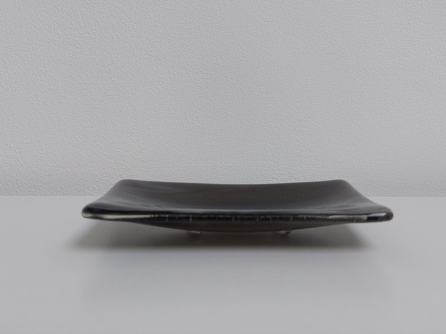 Stone Grey Glass Soap Dish Handcrafted in the Lake District