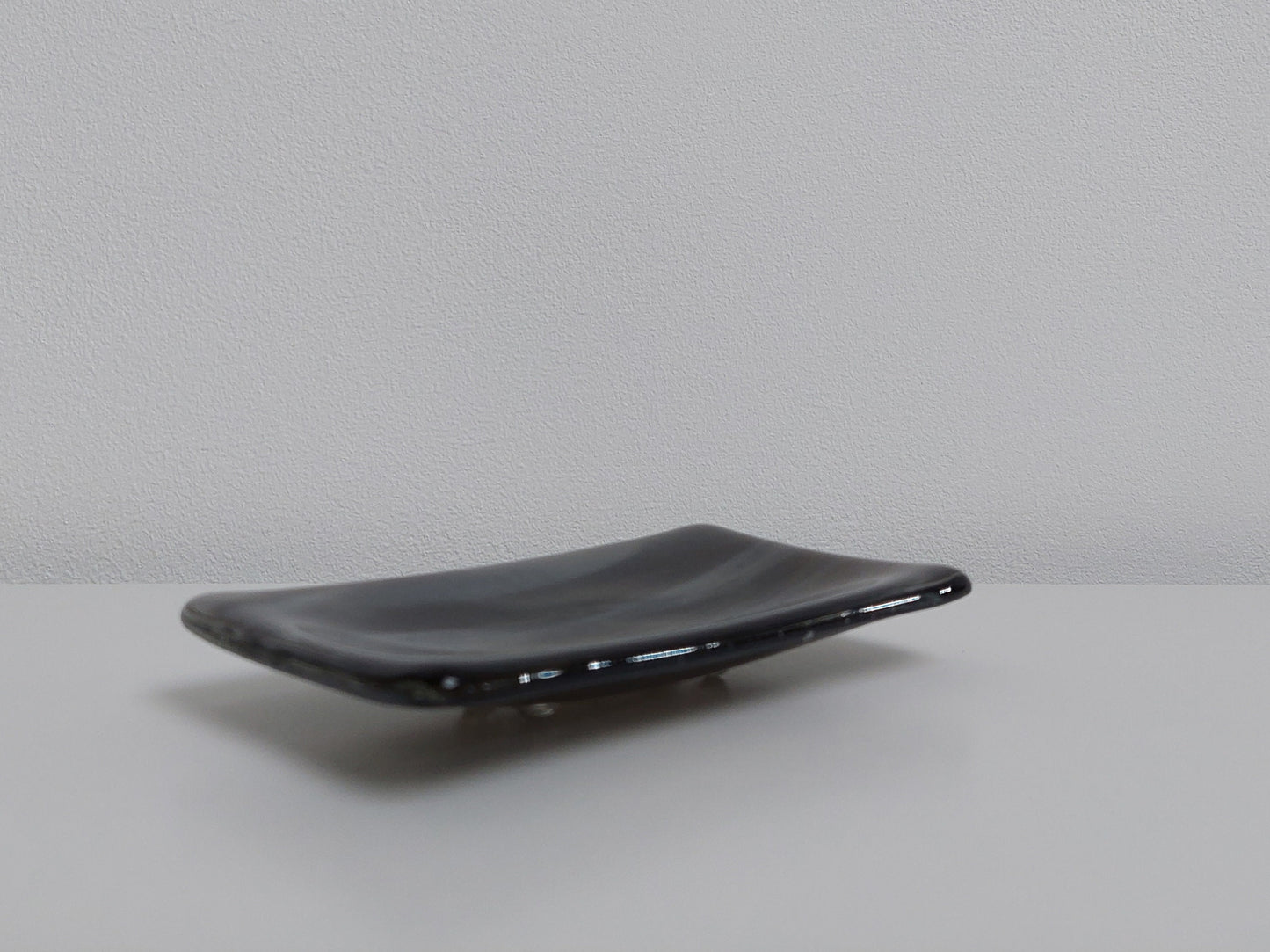 Stone Grey Glass Soap Dish Handcrafted in the Lake District