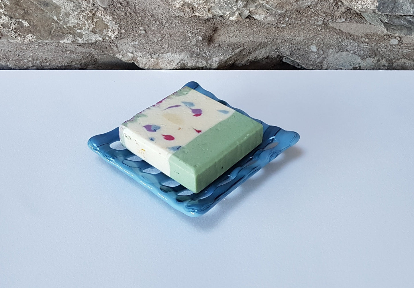 Derwent Water Glass Soap Dish with Holes