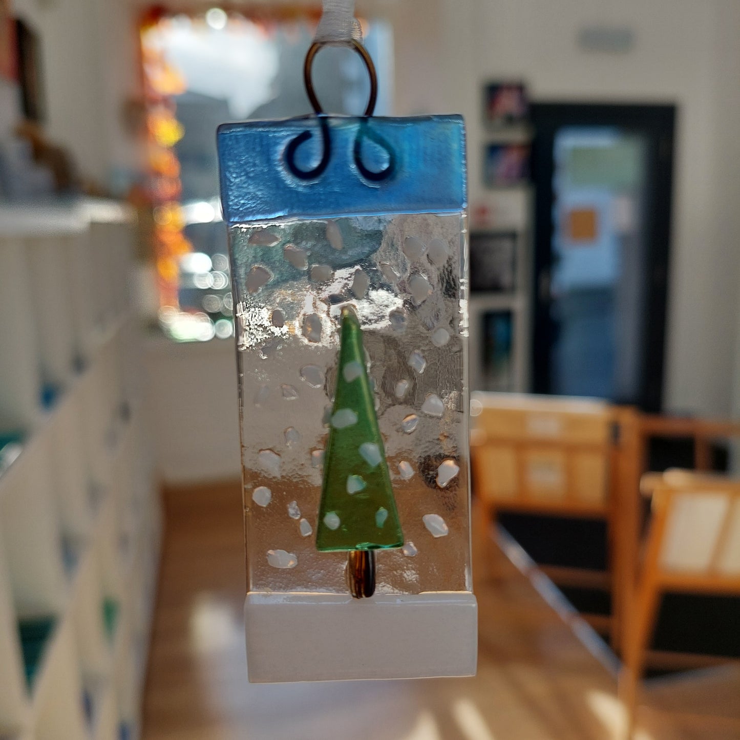 Snow in Grizedale Forest Christmas Tree Ornament