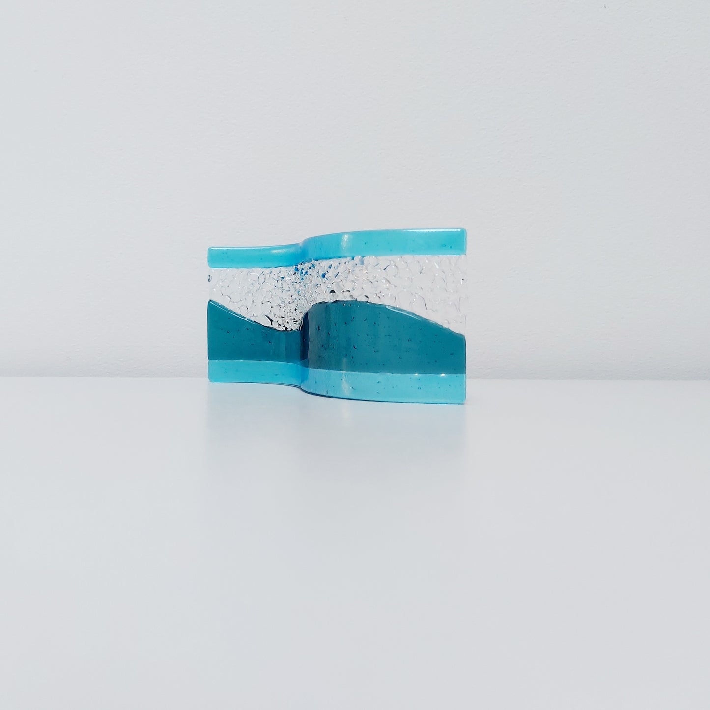 Small Sea Blue & Turquoise Glass Wave