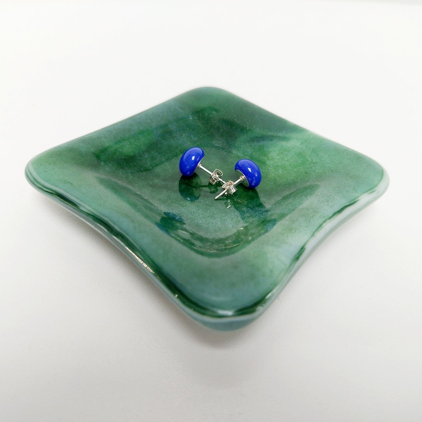 Summer on the Fells Ring Bowl, Small Aventurine Green Glass Trinket Dish