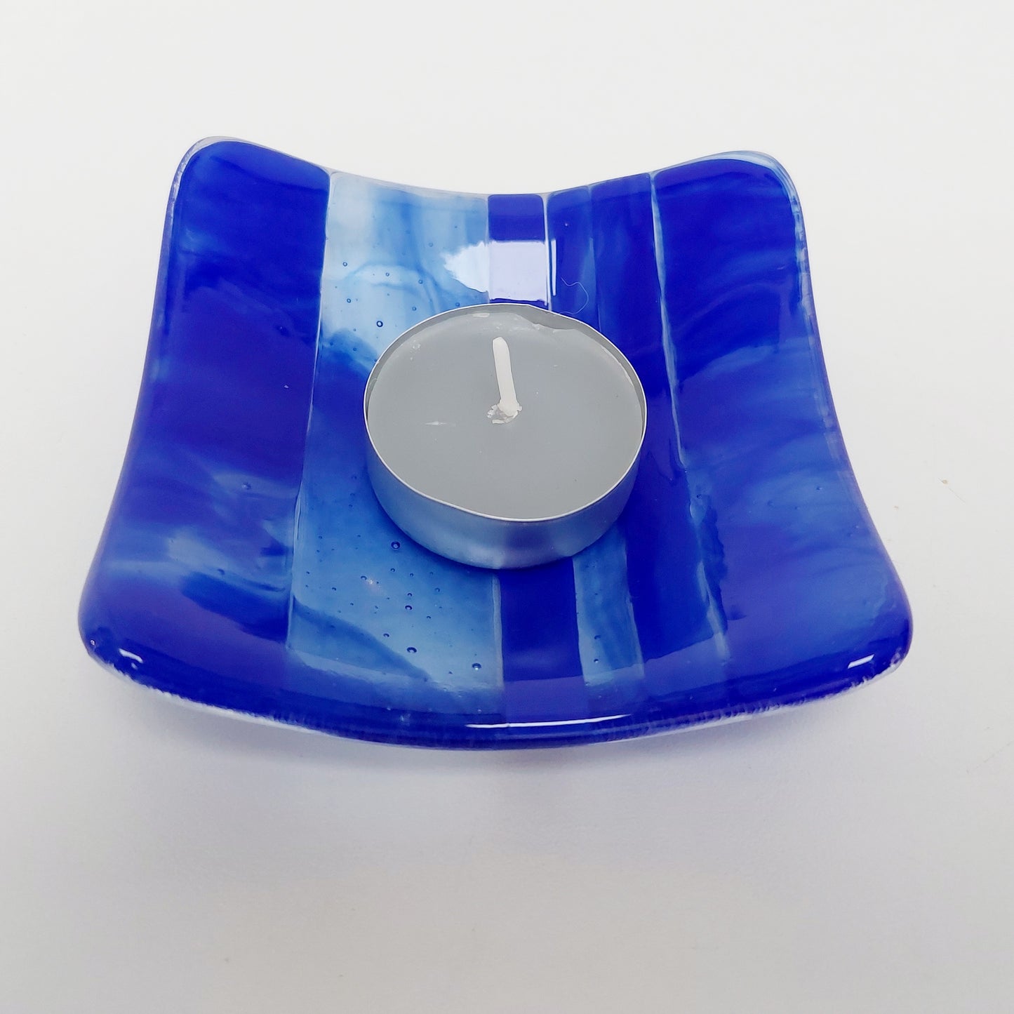 Cobalt Blue Glass Trinket Dish Handcrafted in the Lake District