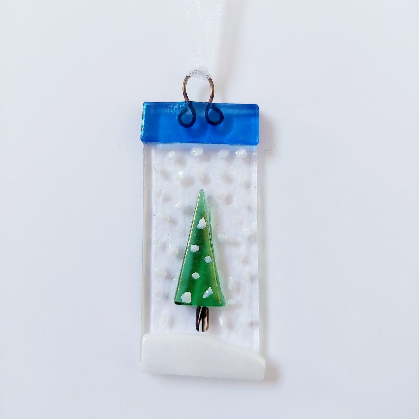 Snow in Grizedale Forest Christmas Tree Ornament