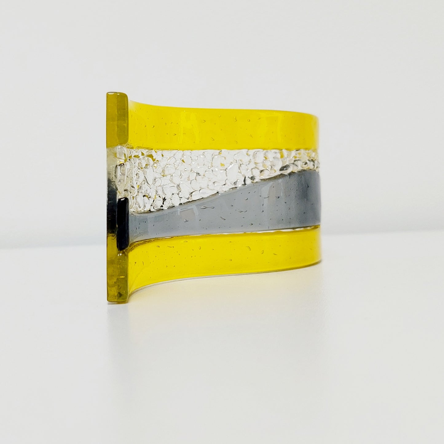 Yellow and Grey Glass Wave