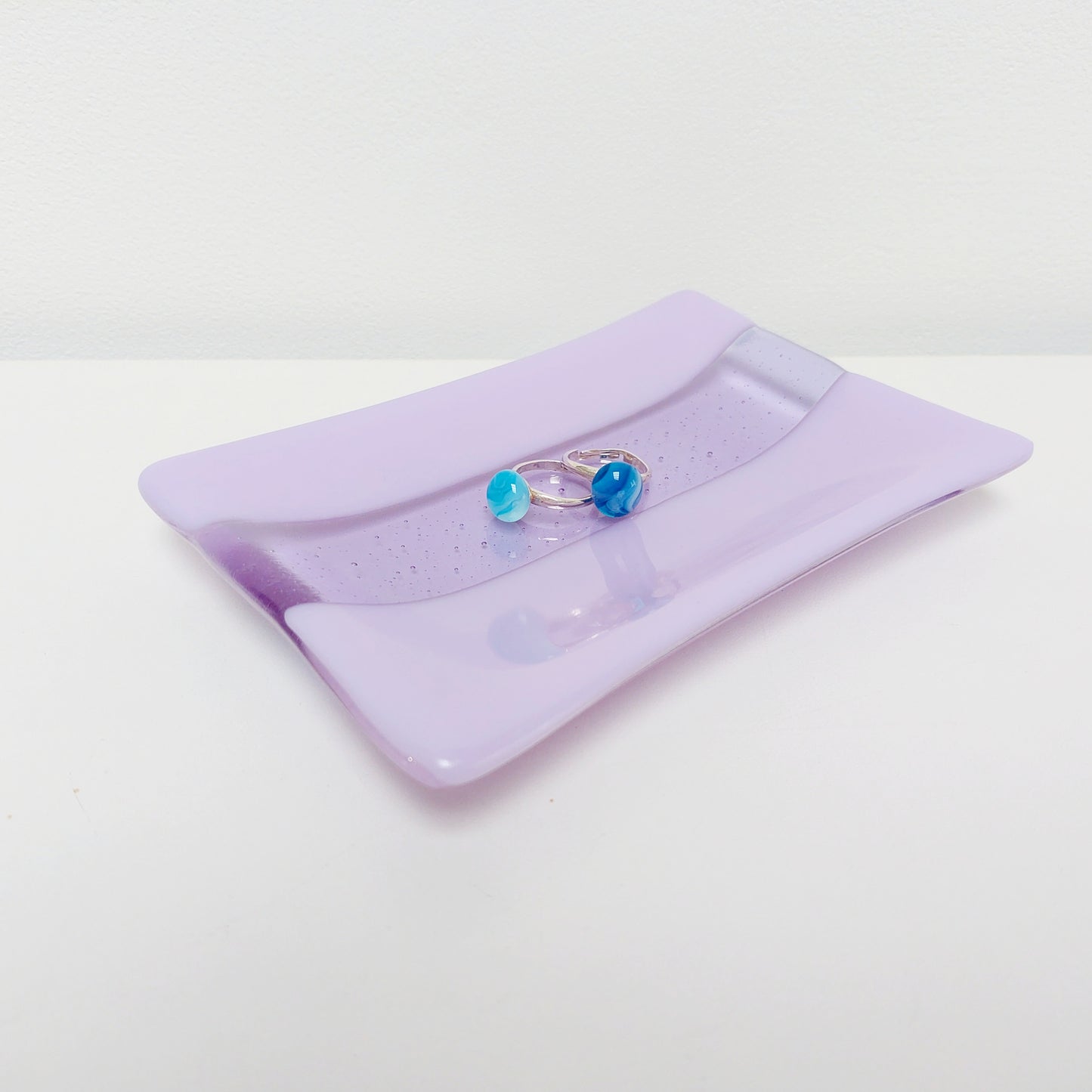Handmade Lilac Glass Trinket Dish