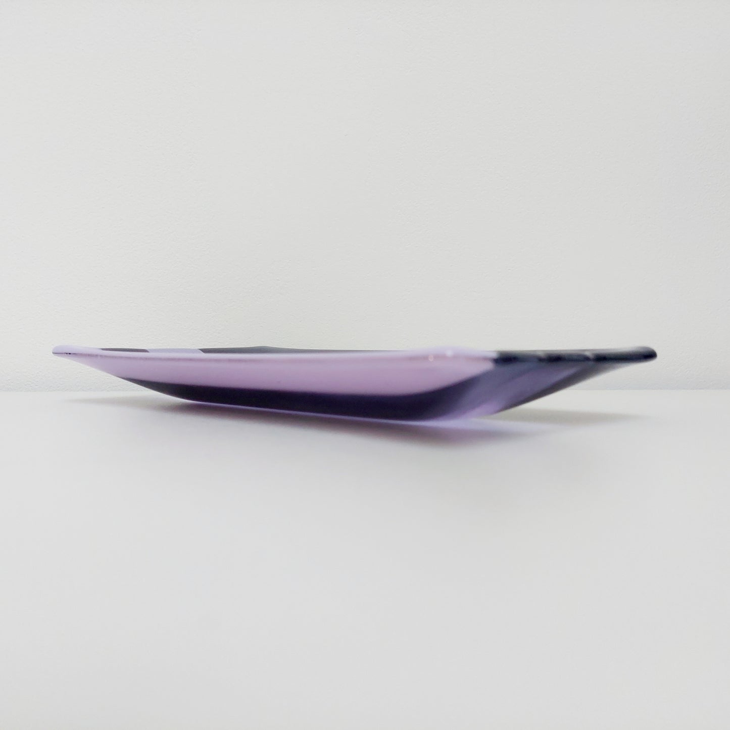 Midnight Glass Art Platter, Handmade Lilac and Purple Plate