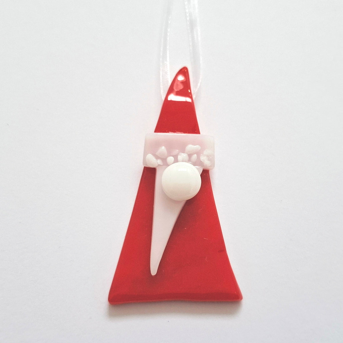 Handmade Glass Santa | Christmas Tree Ornament