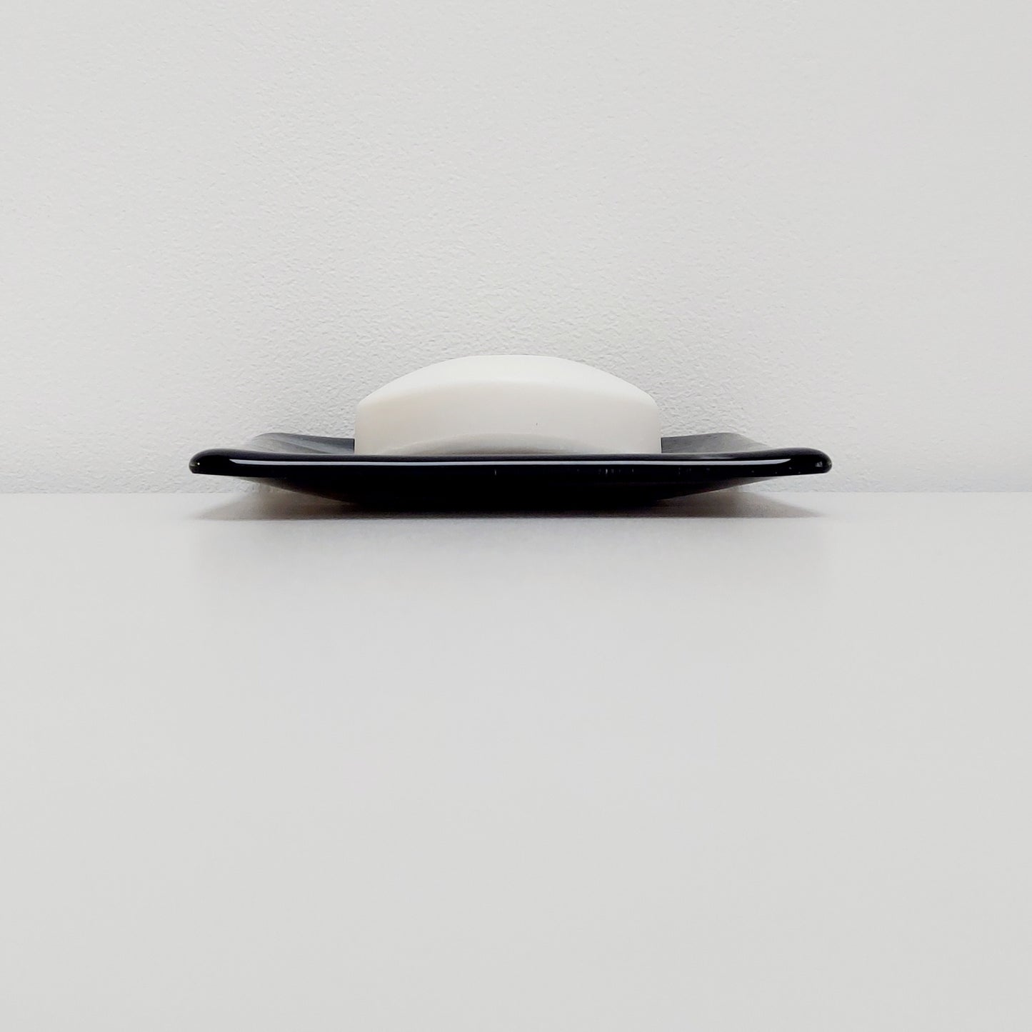 Stone Grey Glass Trinket Dish or Soap Tray