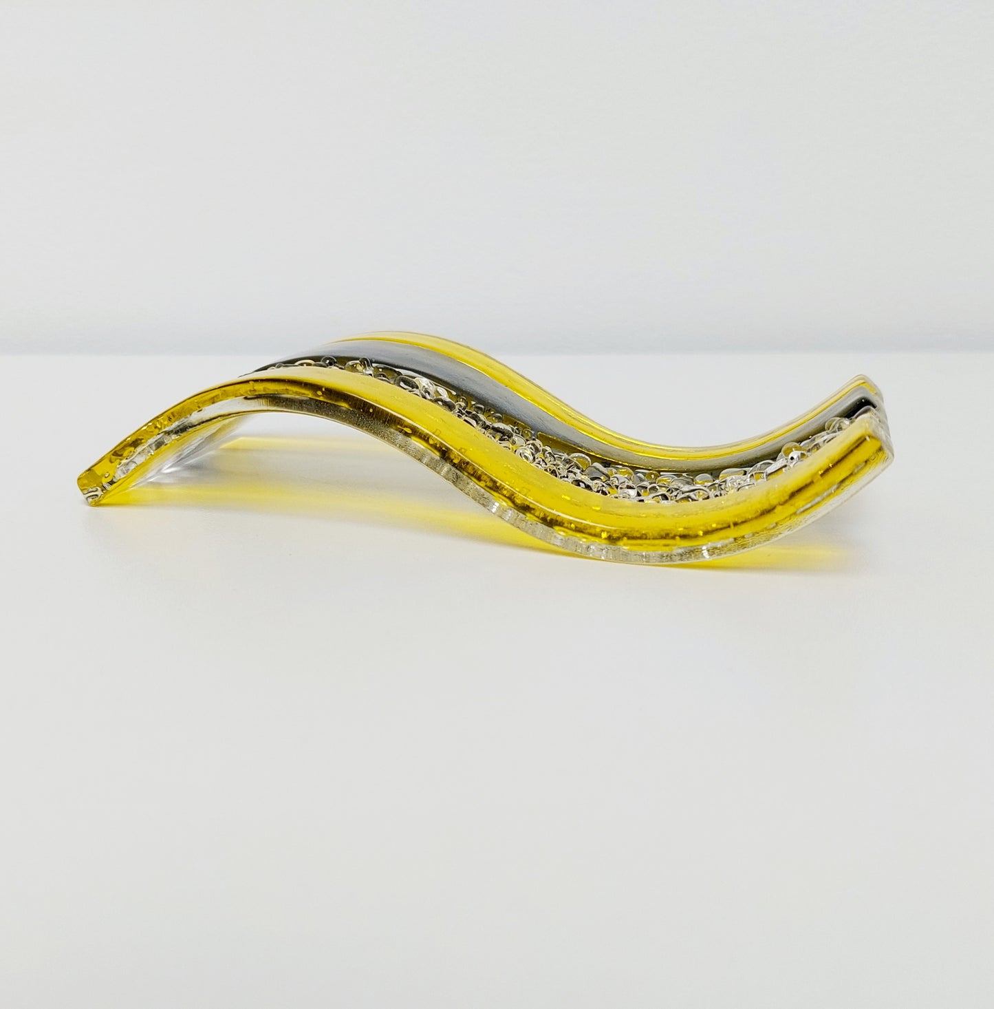 Yellow and Grey Glass Wave