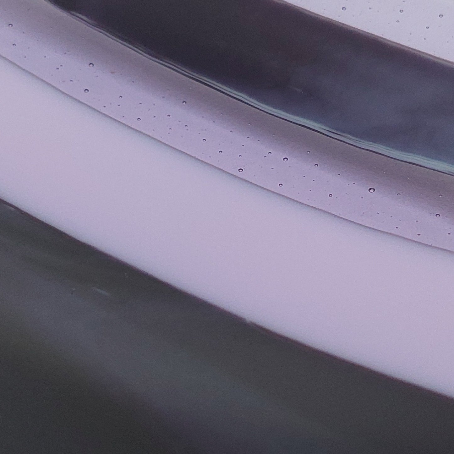 Midnight Glass Art Plate, Handmade Lilac and Purple Decorative Tray