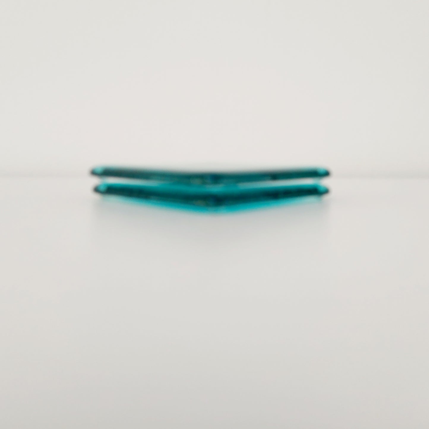 Aqua Glass Heart Coaster