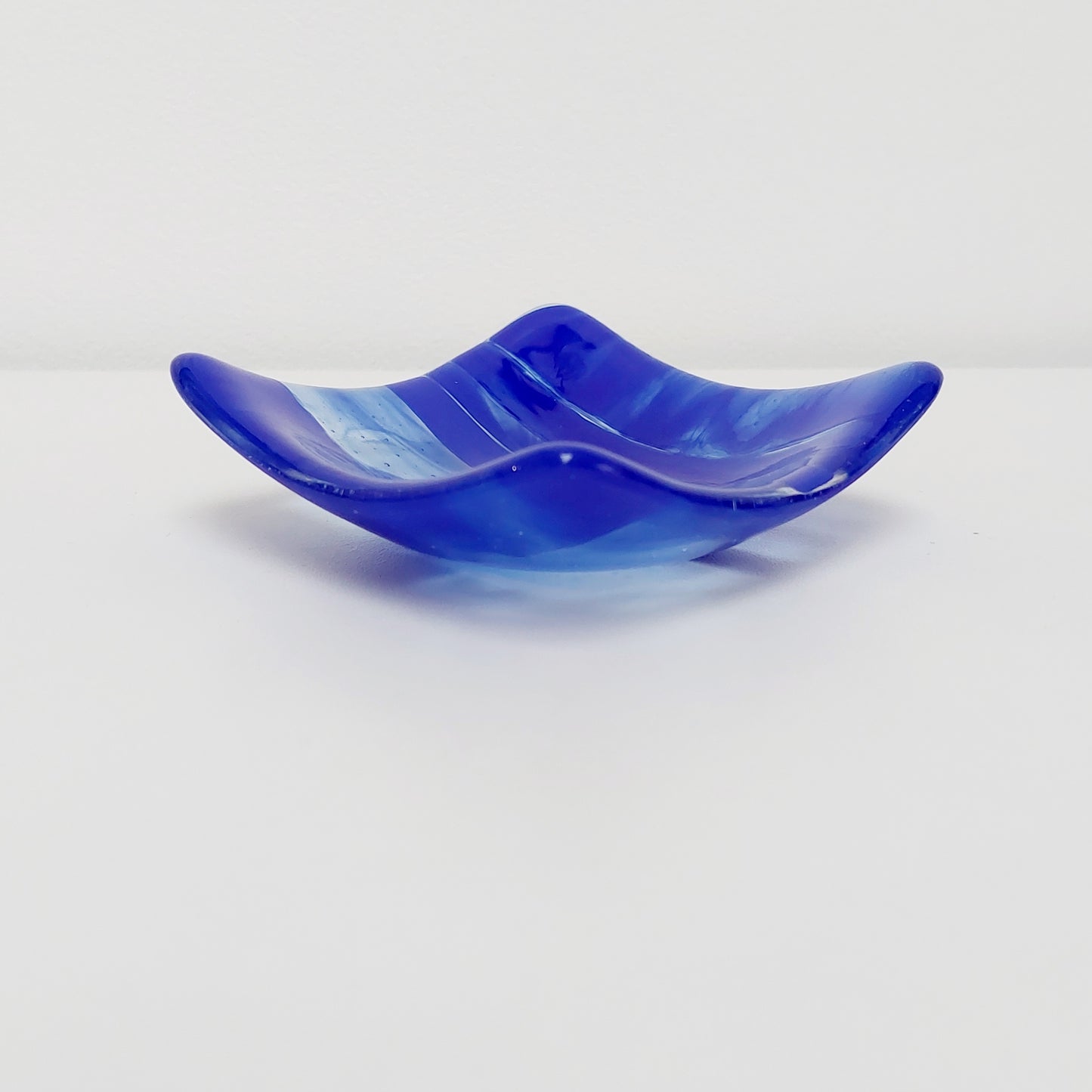 Cobalt Blue Glass Trinket Dish Handcrafted in the Lake District