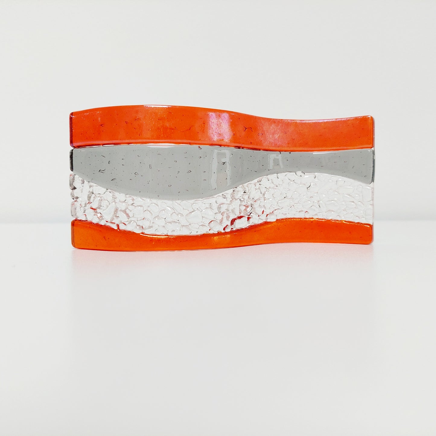 Orange and Grey Glass Wave
