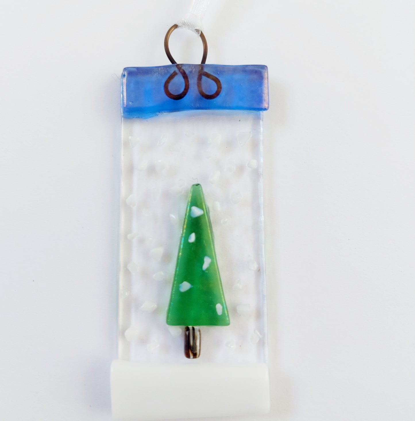 Snow in Grizedale Forest Christmas Tree Ornament