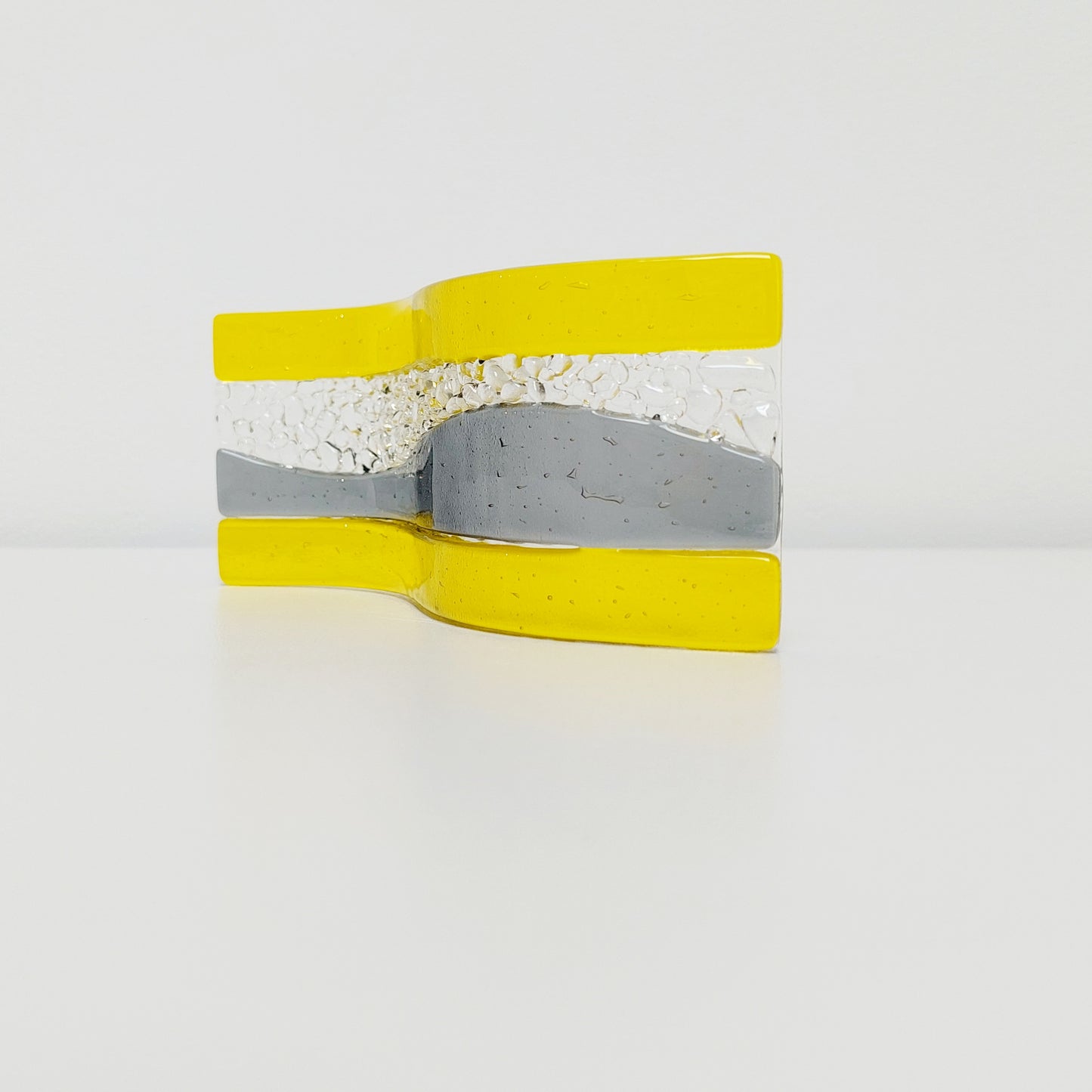 Yellow and Grey Glass Wave