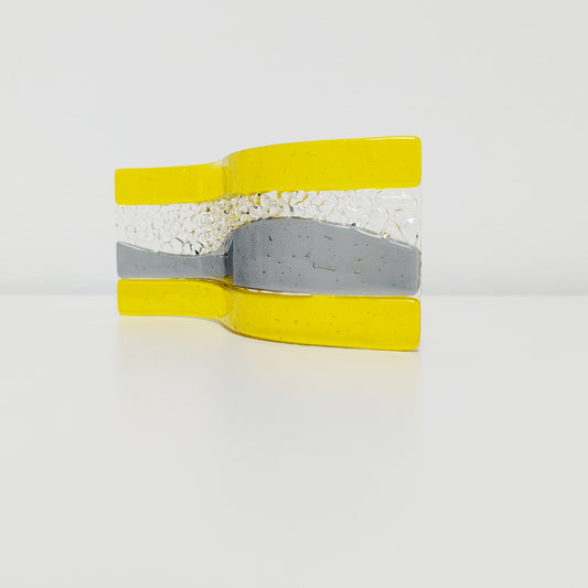 Yellow and Grey Glass Wave