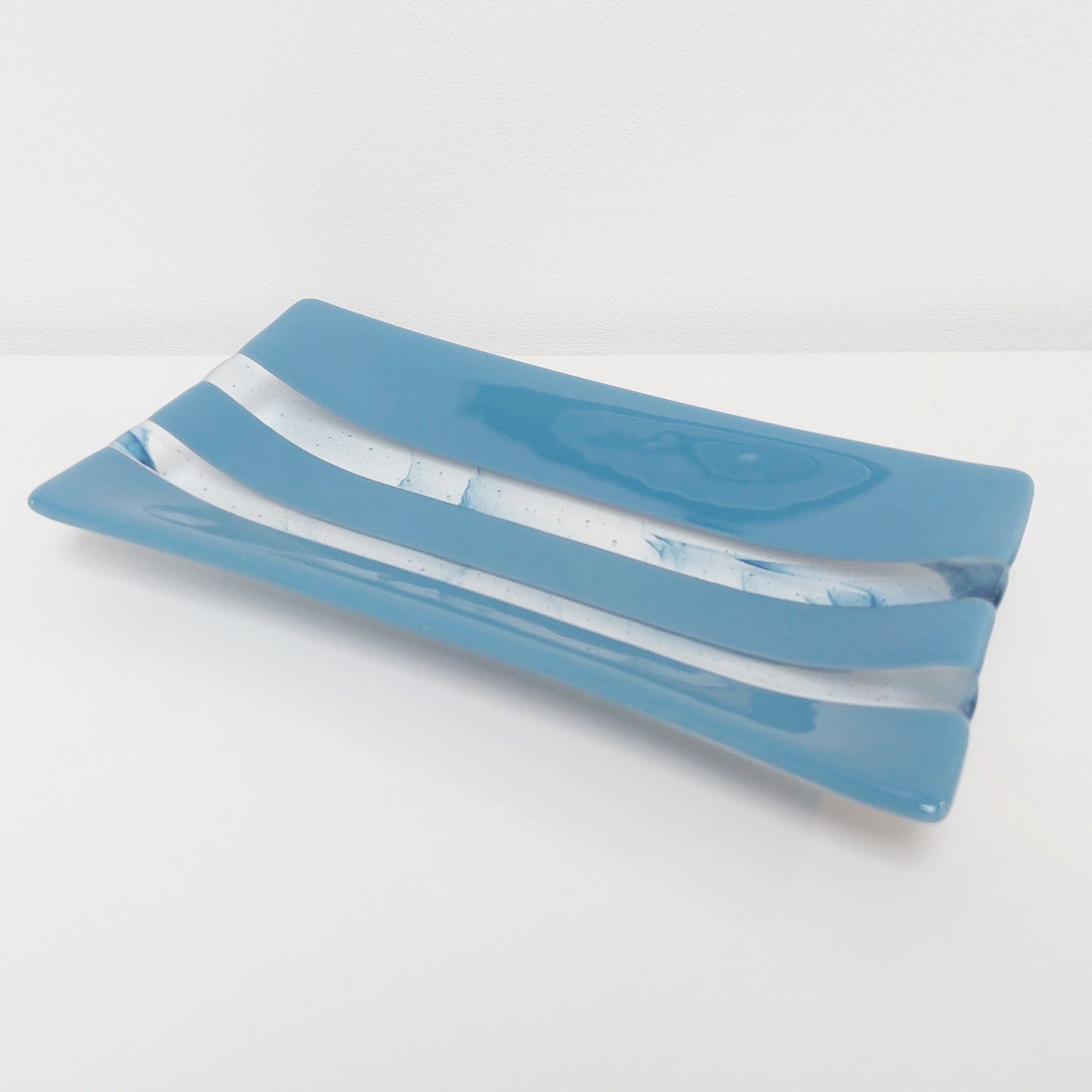 Coniston Blue Glass Art Plate