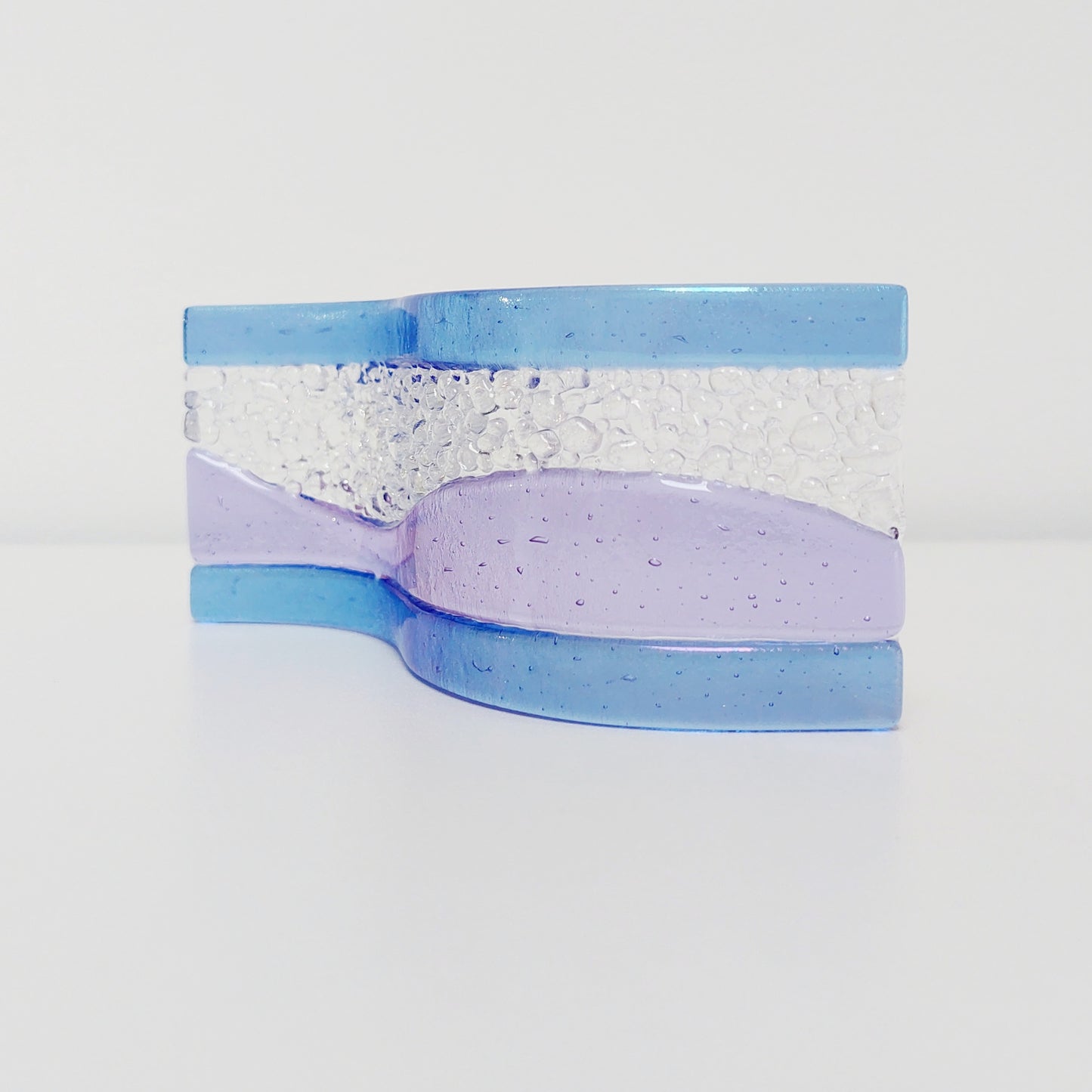 Lilac and Blue Glass Wave