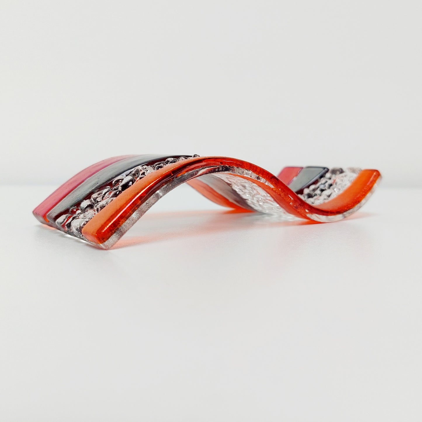 Orange and Grey Glass Wave
