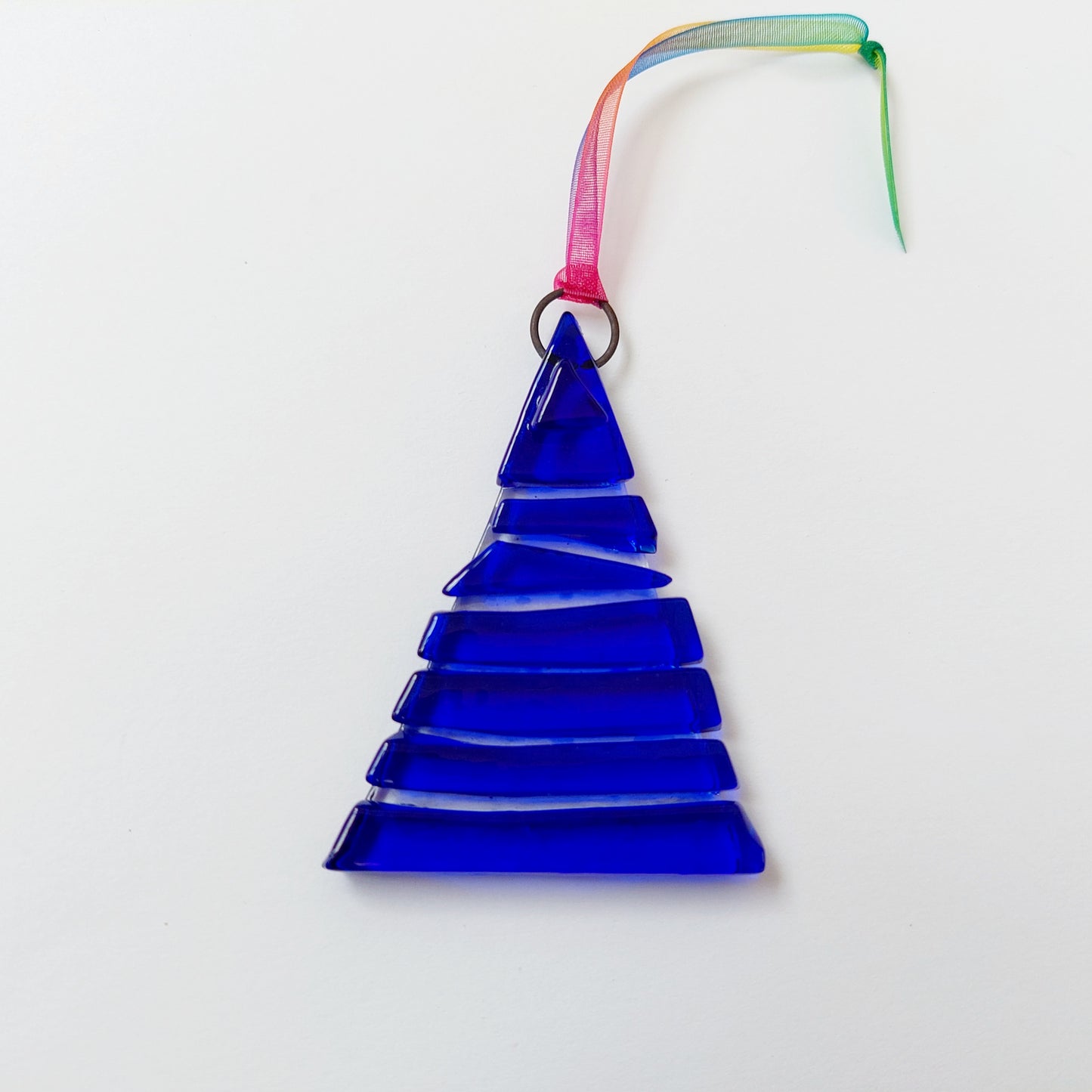 Handmade Cobalt Blue Glass Tree