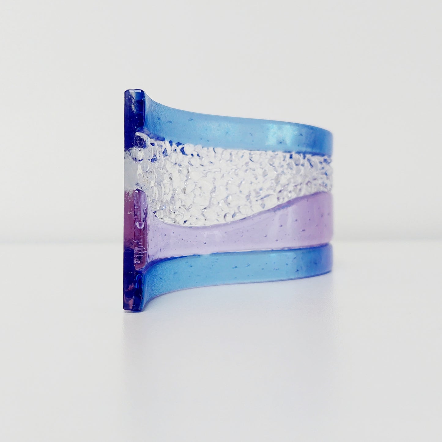 Lilac and Blue Glass Wave