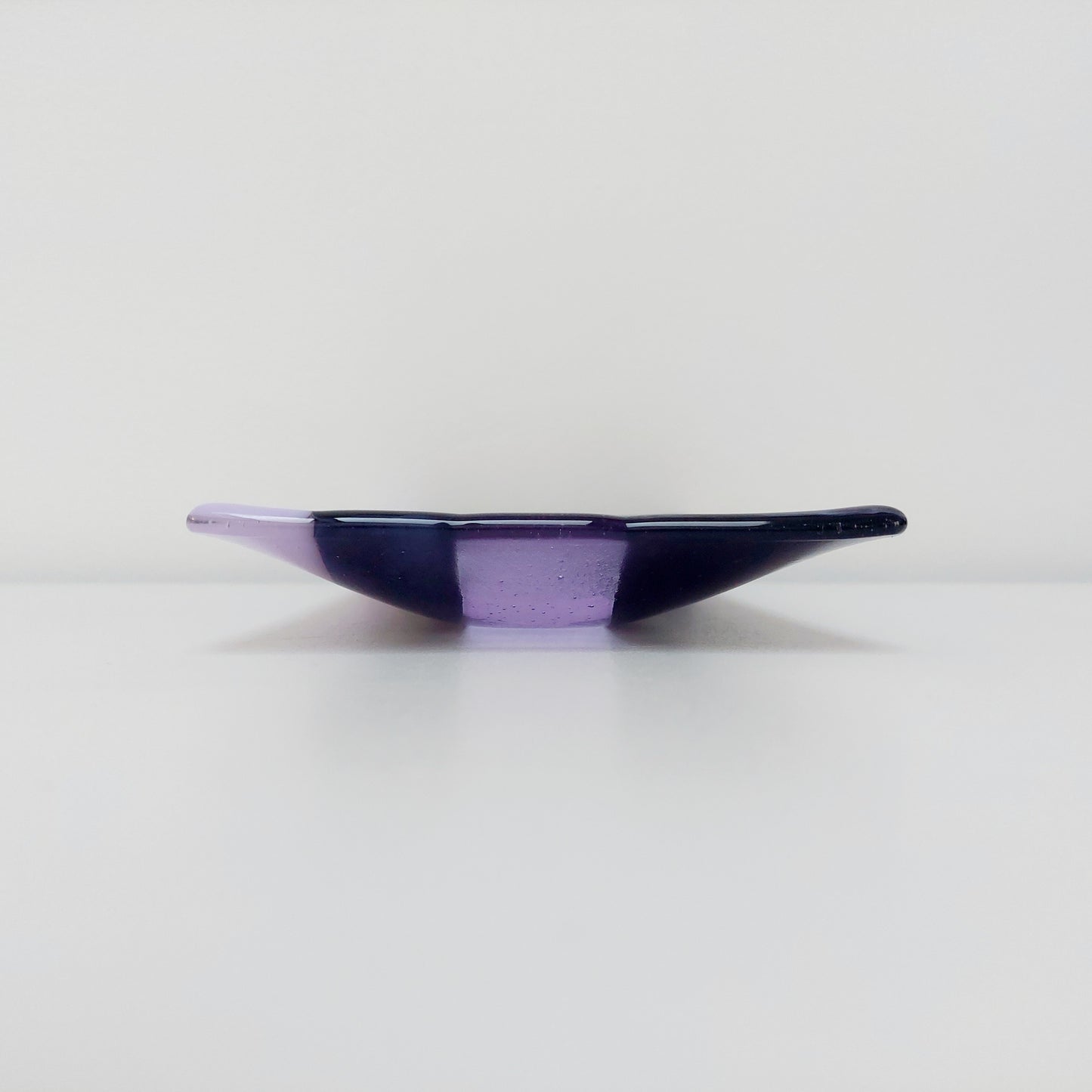 Midnight Glass Art Platter, Handmade Lilac and Purple Plate
