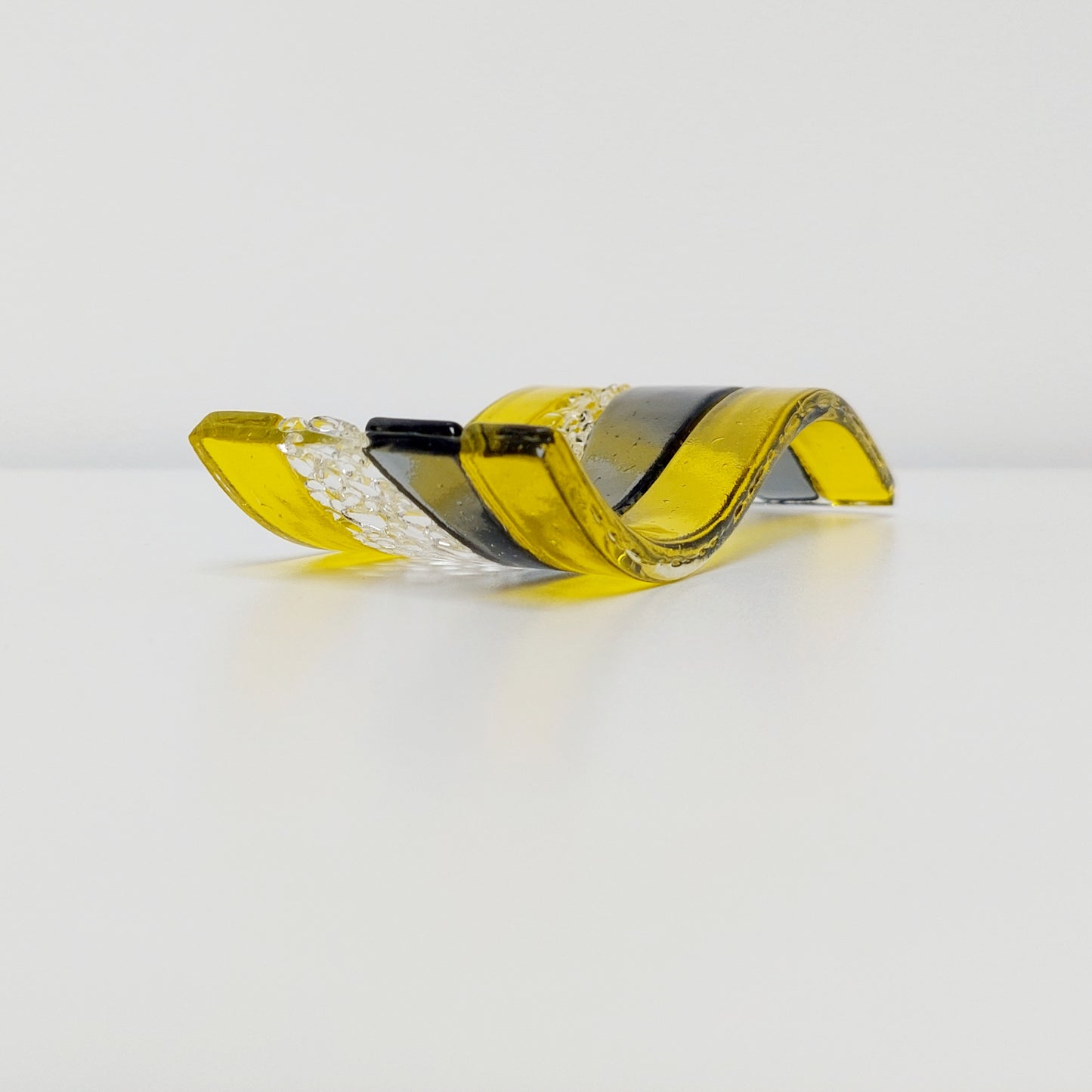 Yellow and Grey Glass Wave