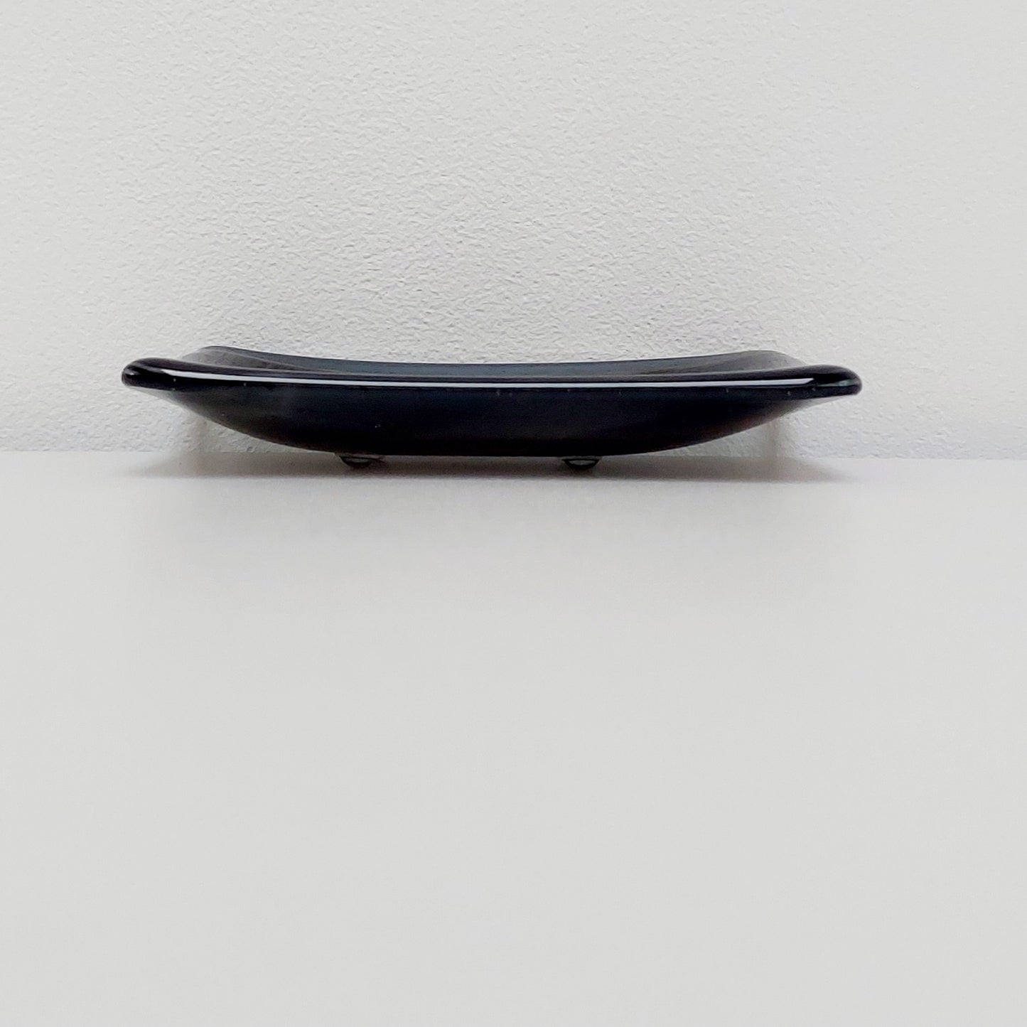 Artisan Grey Glass Soap Dish Handcrafted in the Lake District