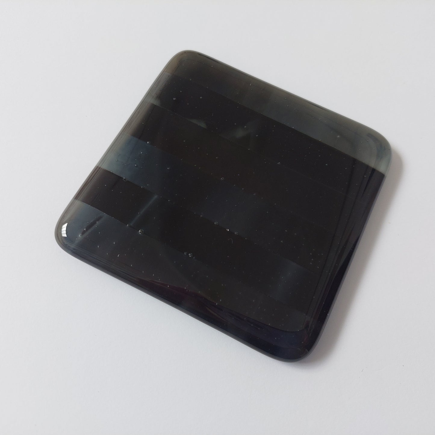 Stone Grey Glass Art Coasters Handcrafted in the Lake District