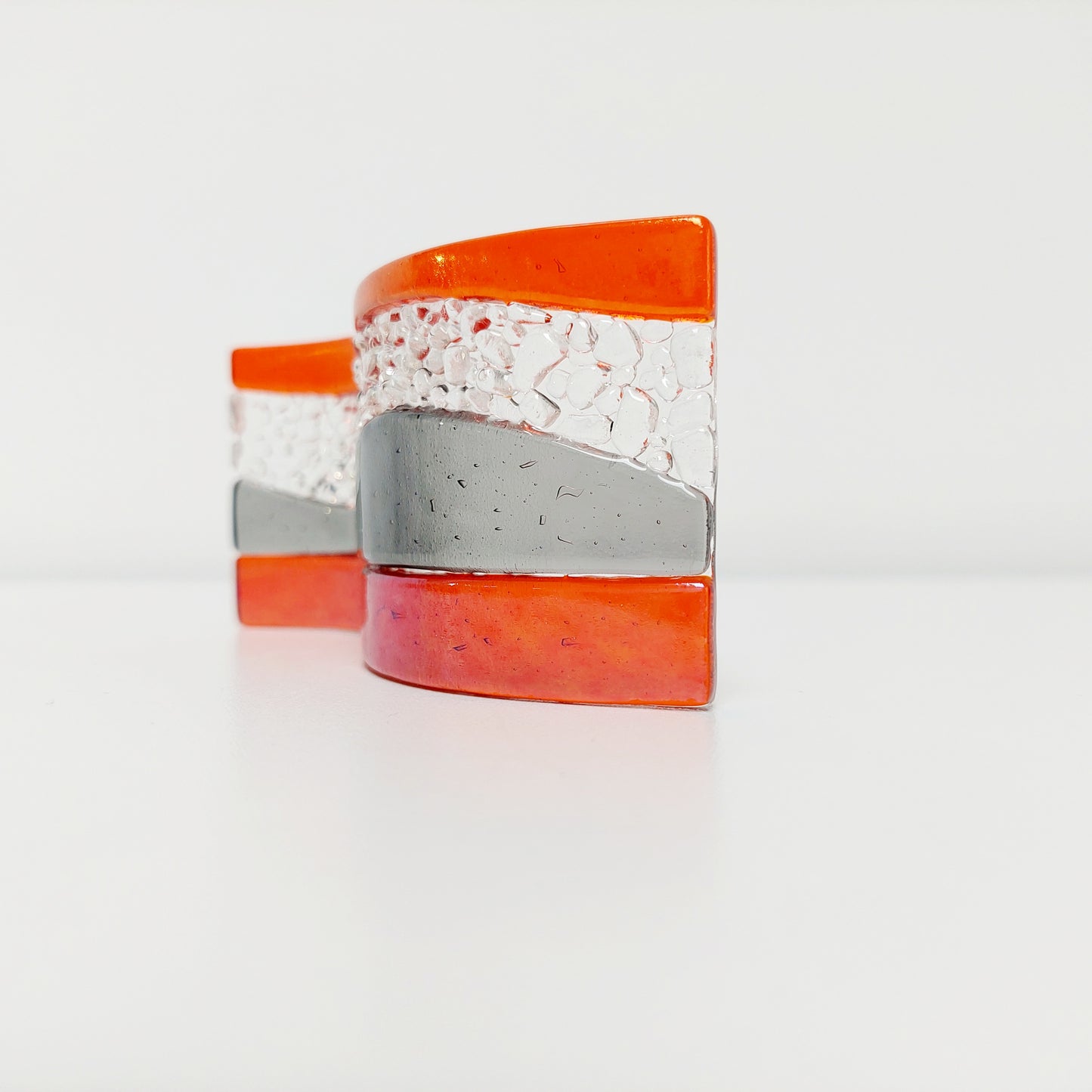 Orange and Grey Glass Wave
