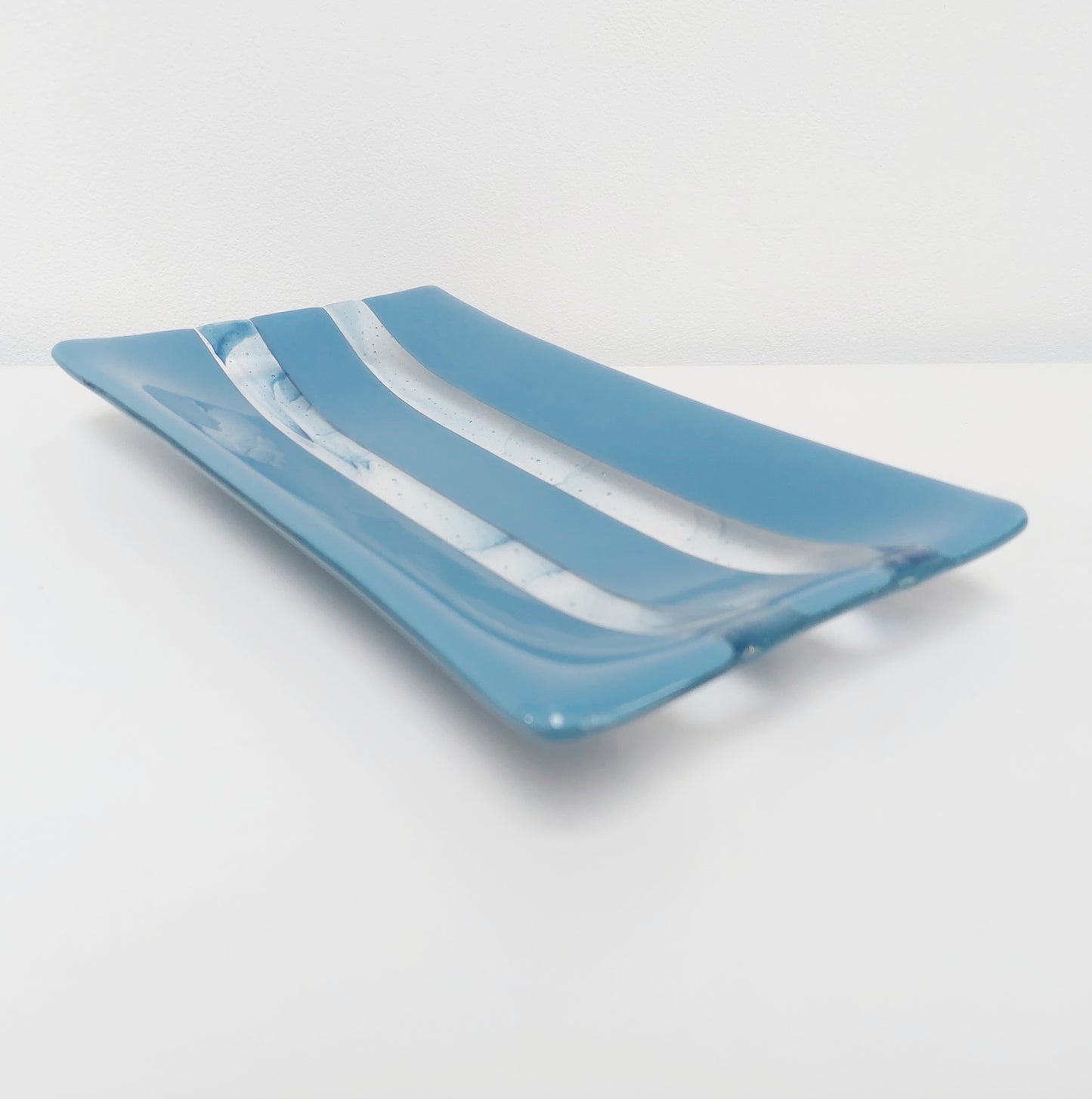 Coniston Blue Glass Art Plate