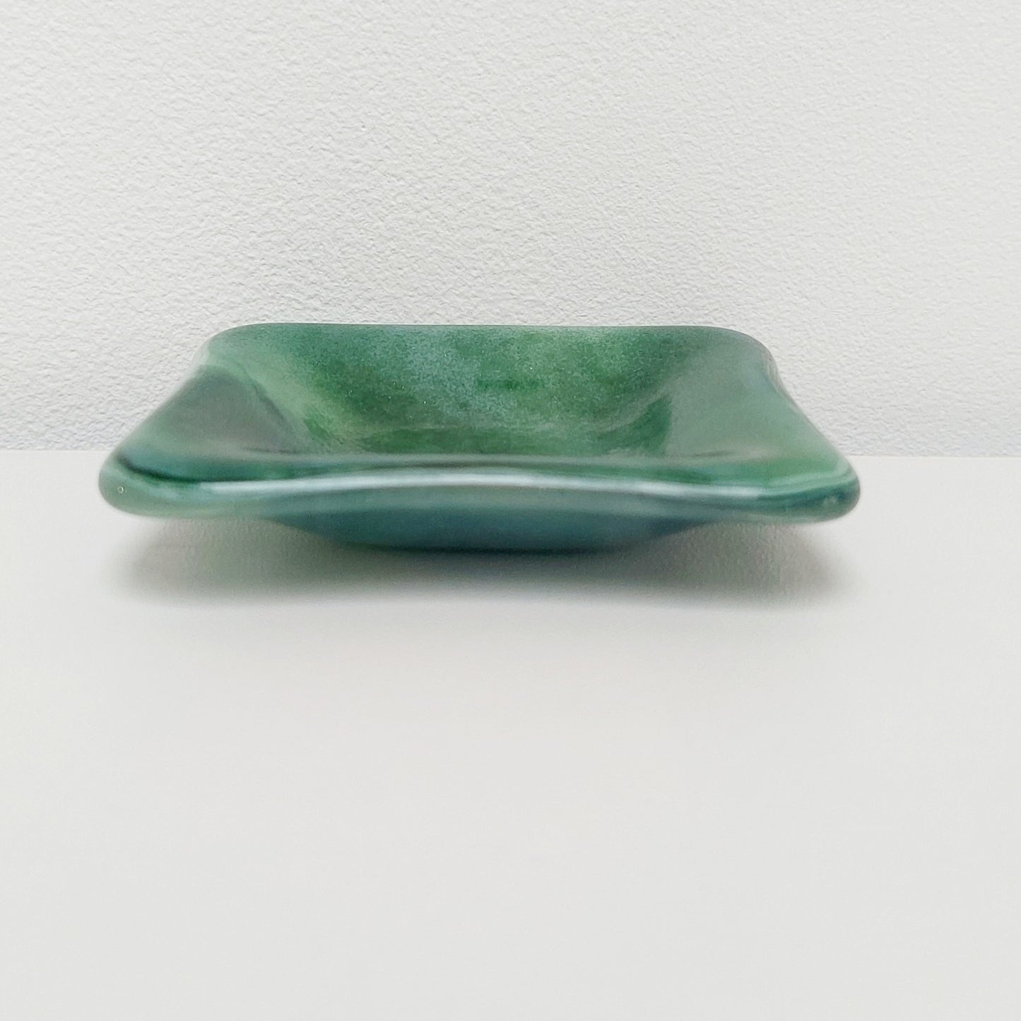 Summer on the Fells Ring Bowl, Small Aventurine Green Glass Trinket Dish