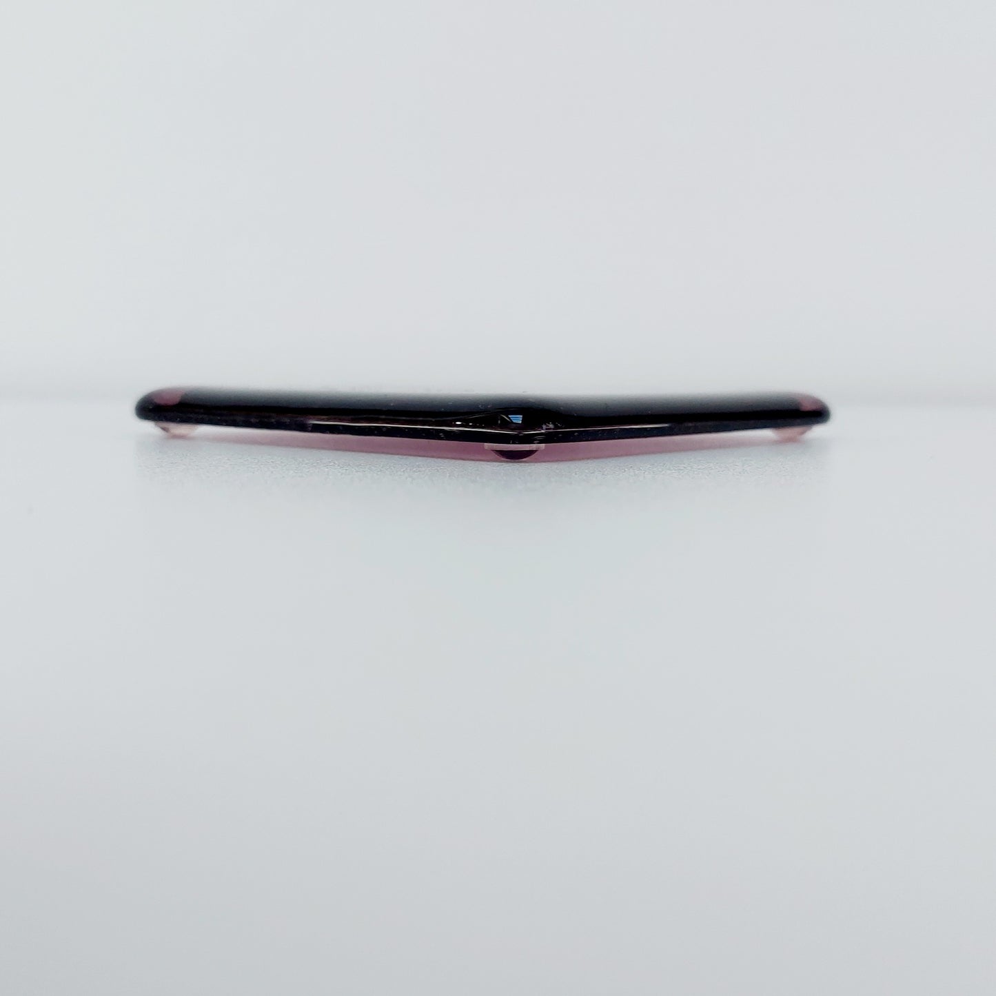 Plum Glass Coasters with a Kiln Carved Heart Design