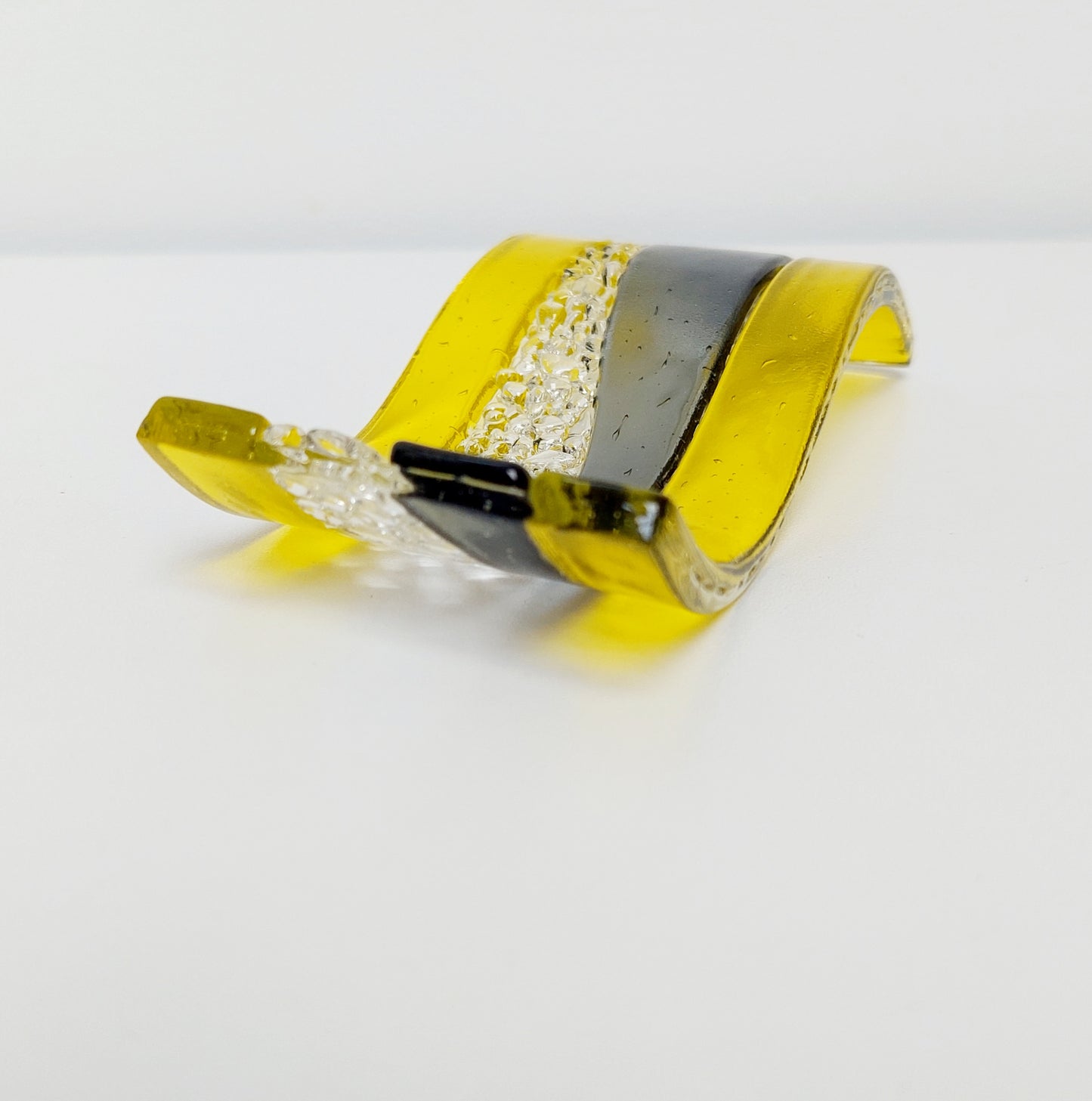 Yellow and Grey Glass Wave